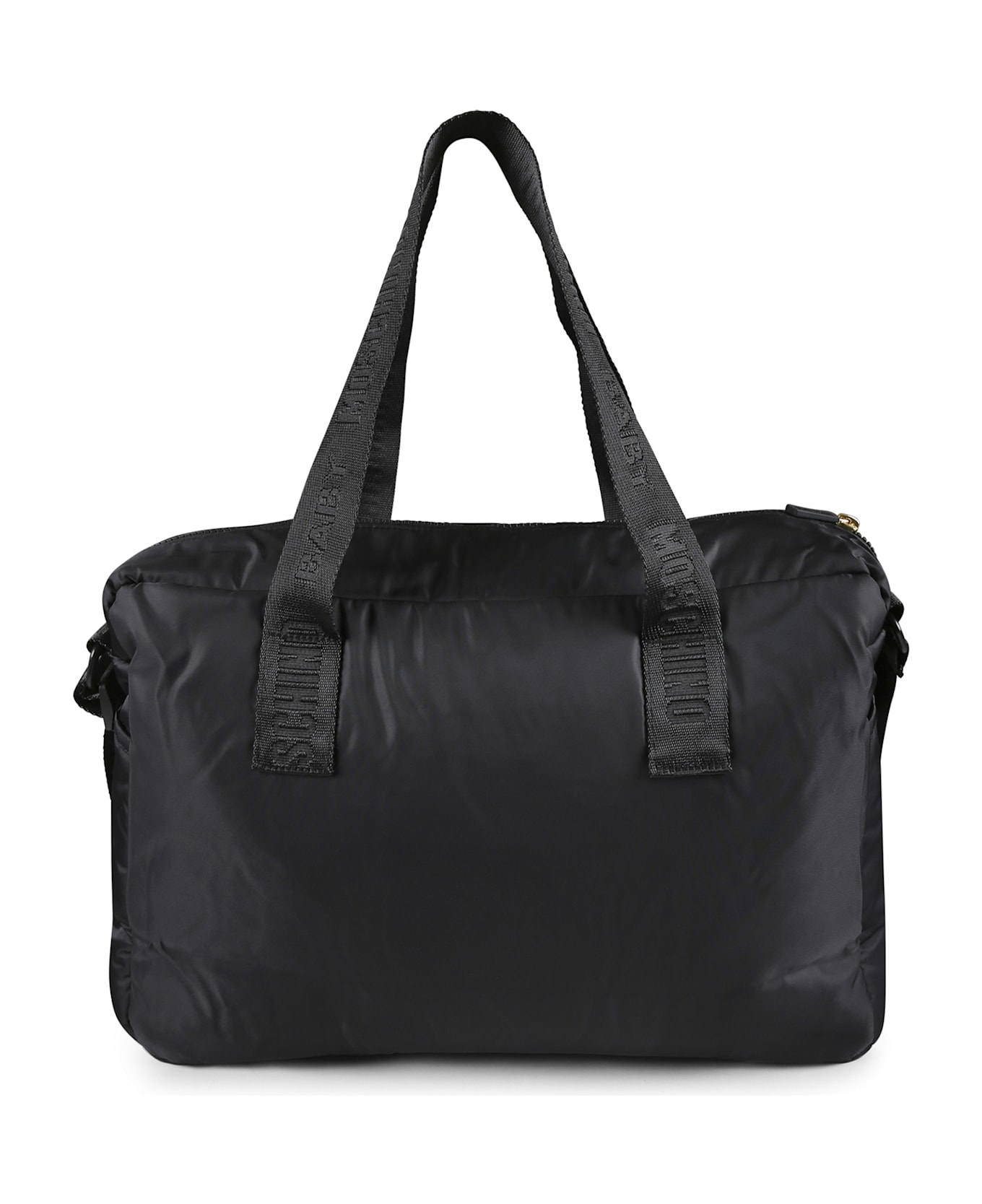 Moschino Black Mom Bag For Babykids With Teddy Bear - Black