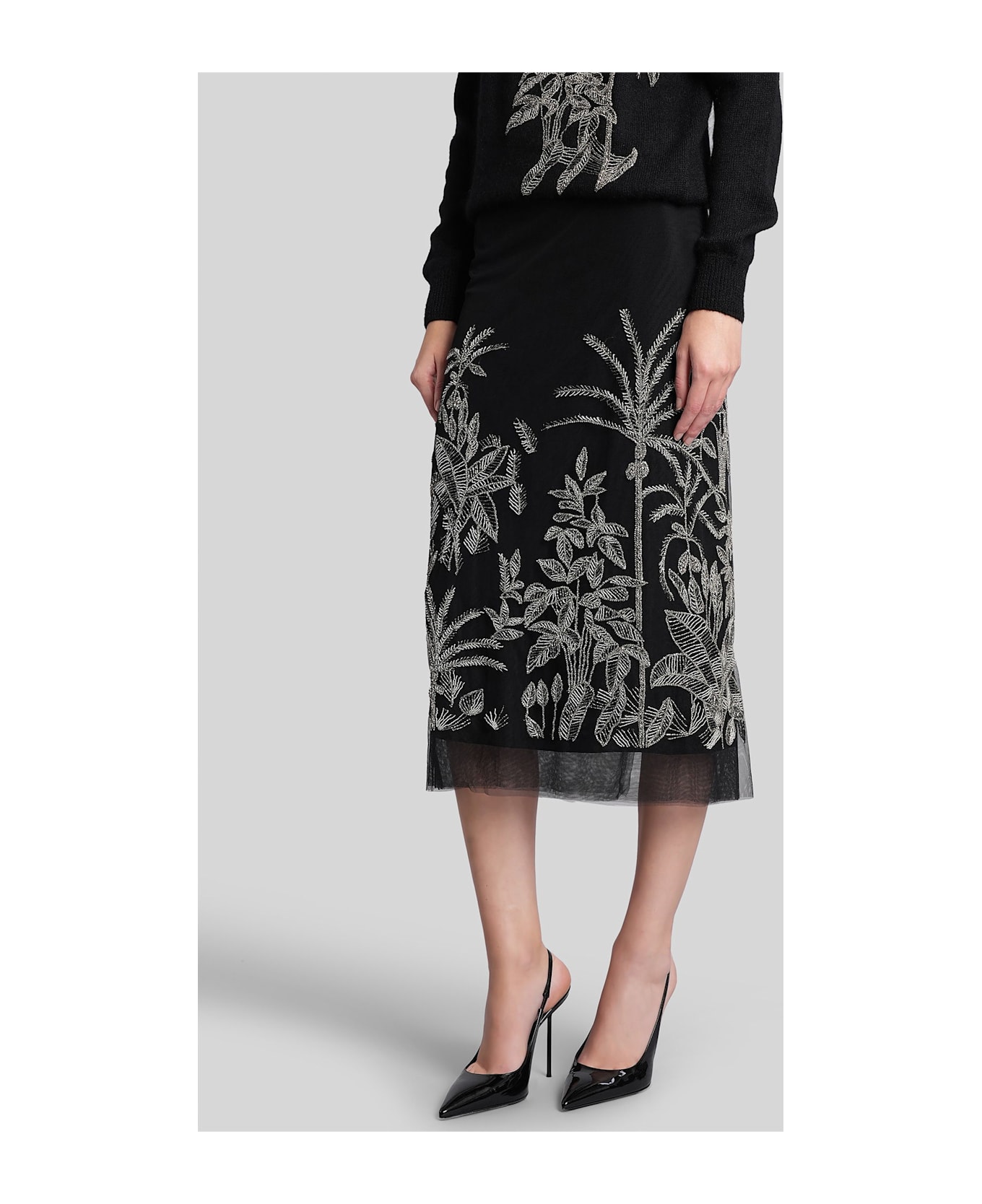 Costarellos Leyla Skirt In Black Polyamide - black