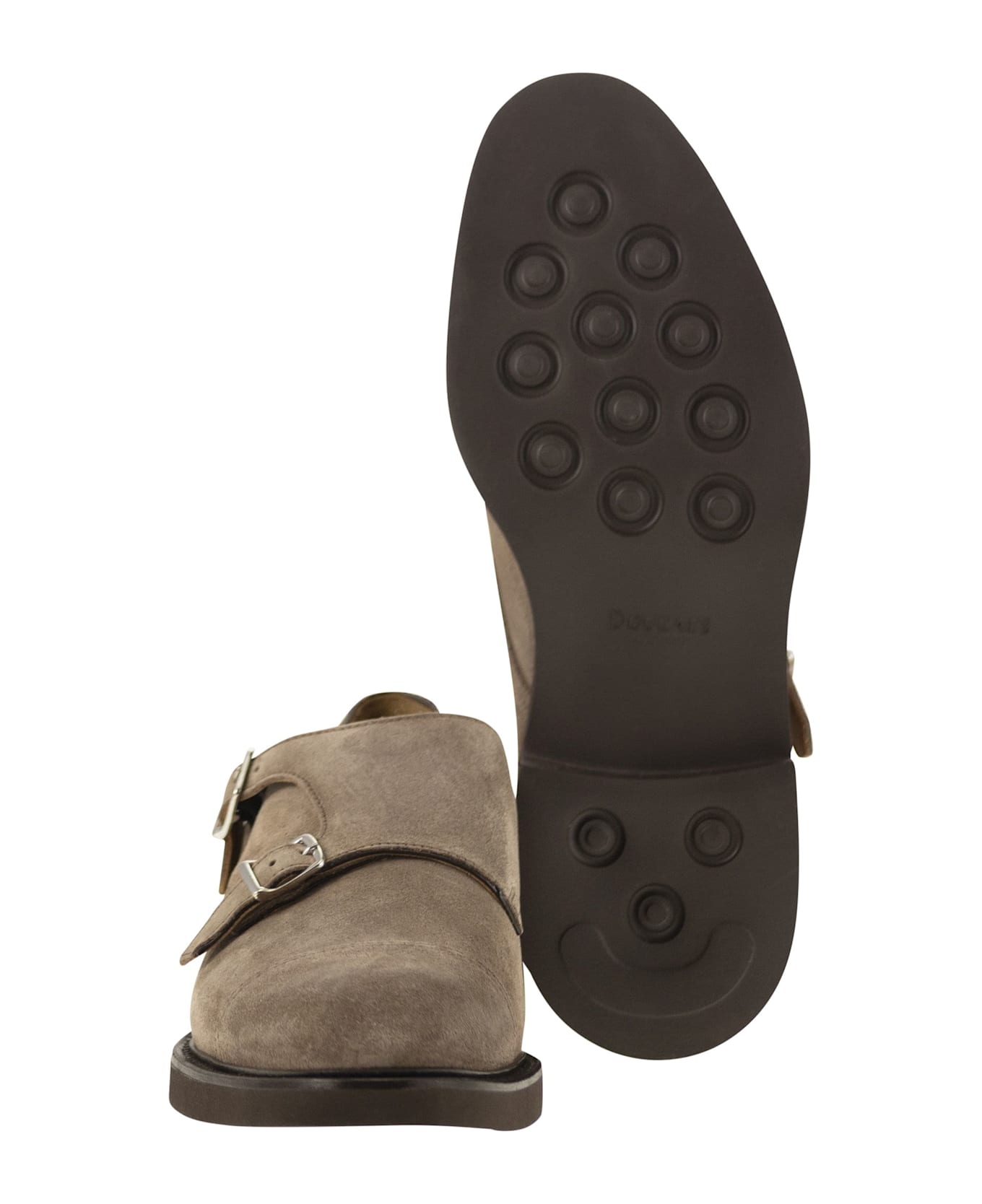 Doucal's Double Suede Buckle - Beige