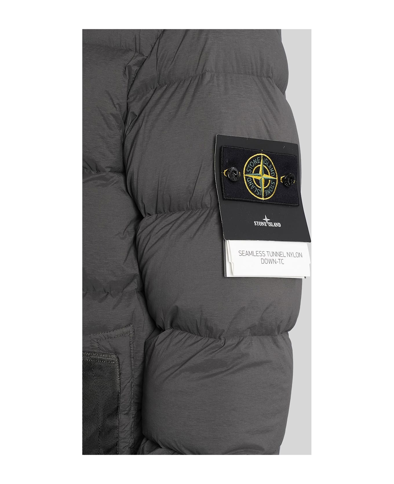 Stone Island Puffer In Grey Polyamide - grey