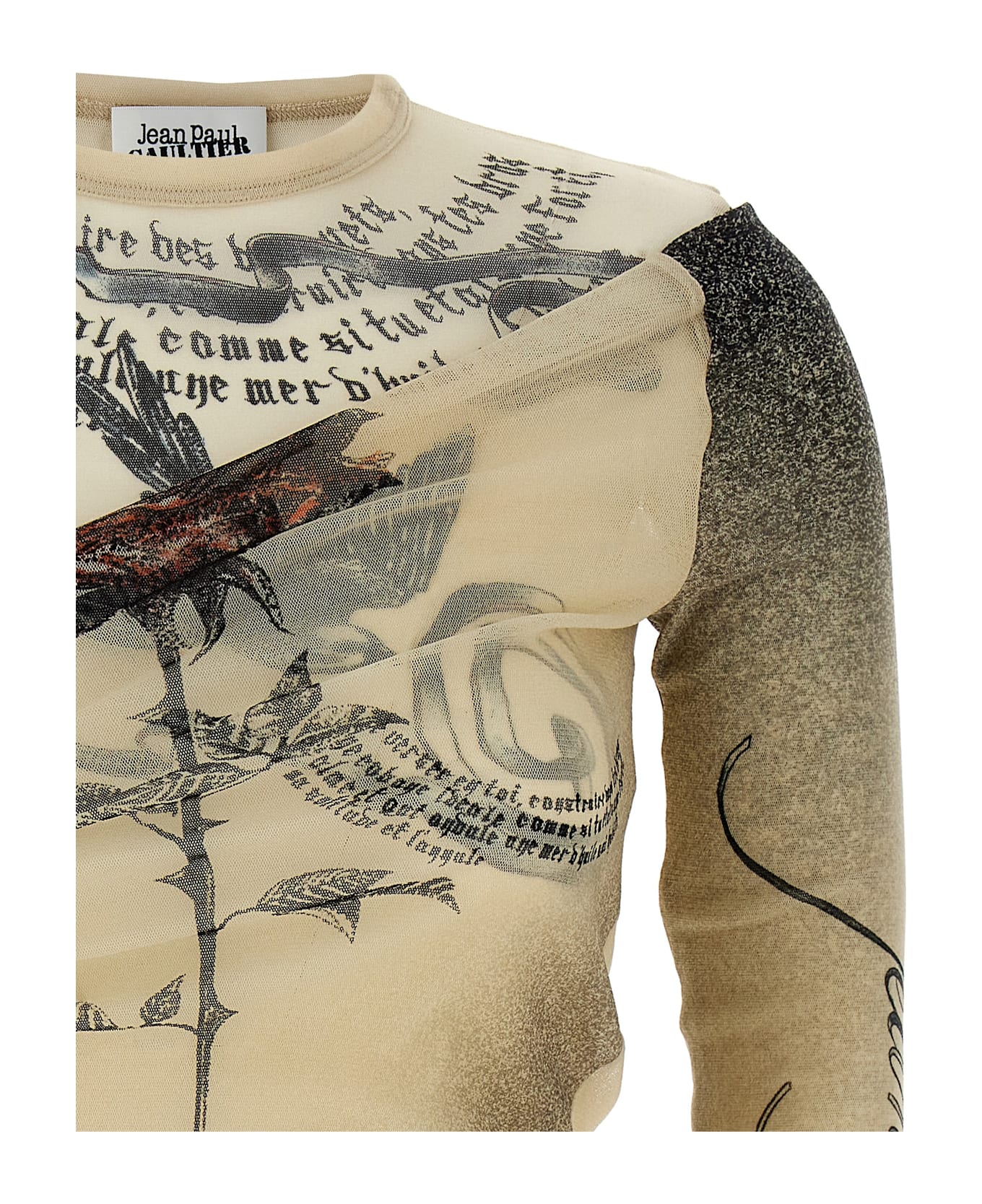 Jean Paul Gaultier Double Layer Tulle Top - Multicolor
