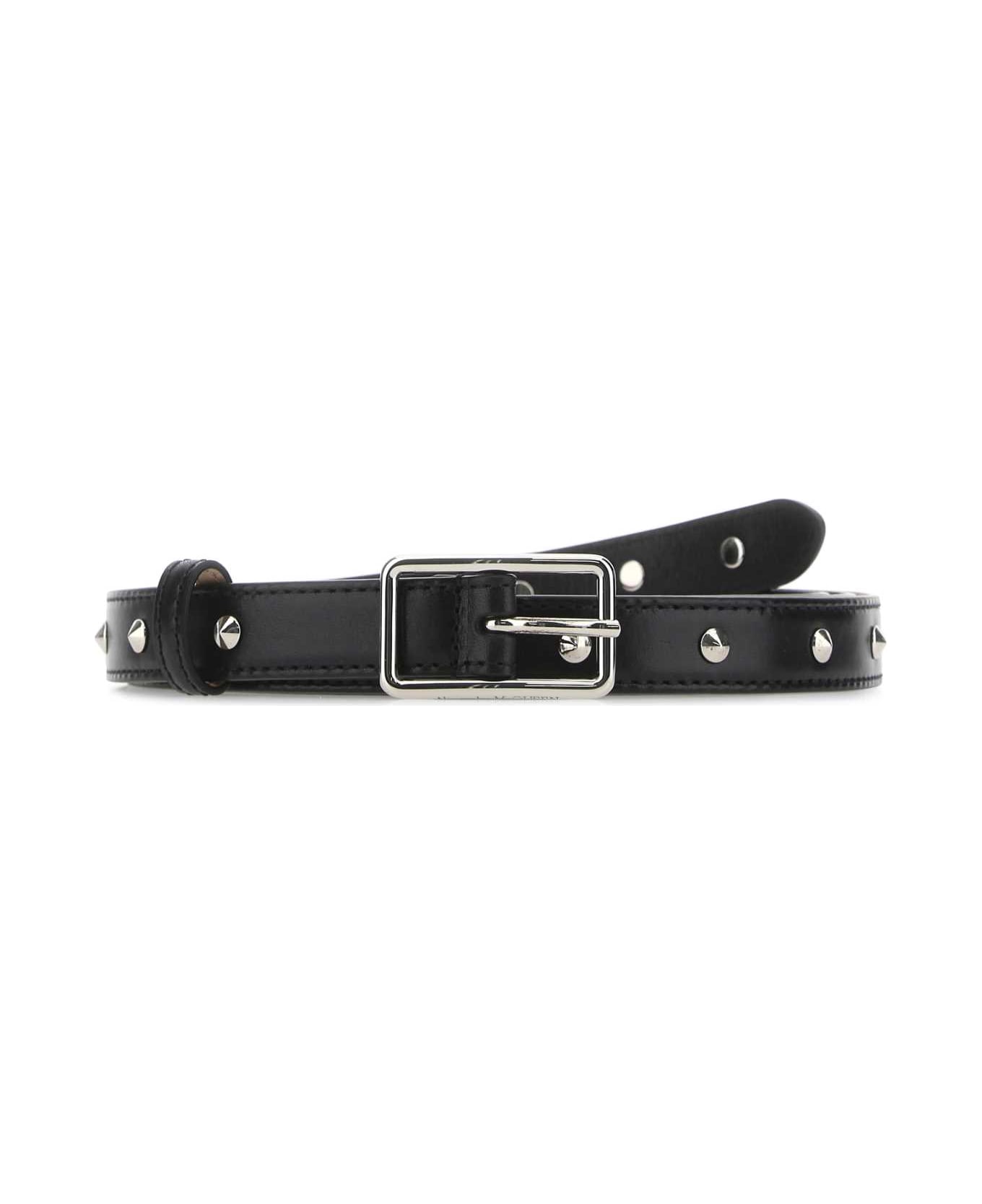 Alexander McQueen Black Leather Belt - 1000 ベルト