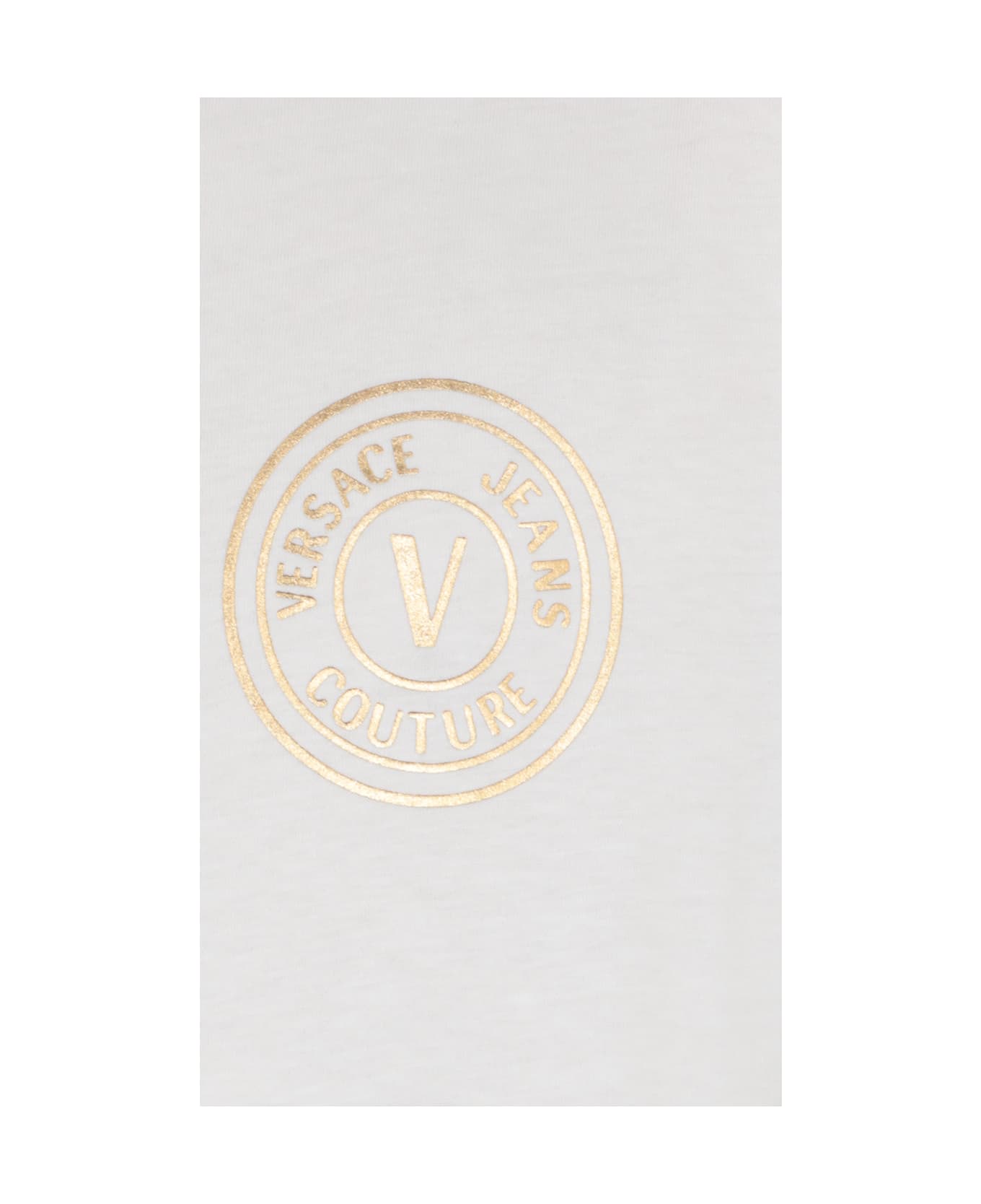 Versace Jeans Couture T-shirt With Vemblem Logo - White