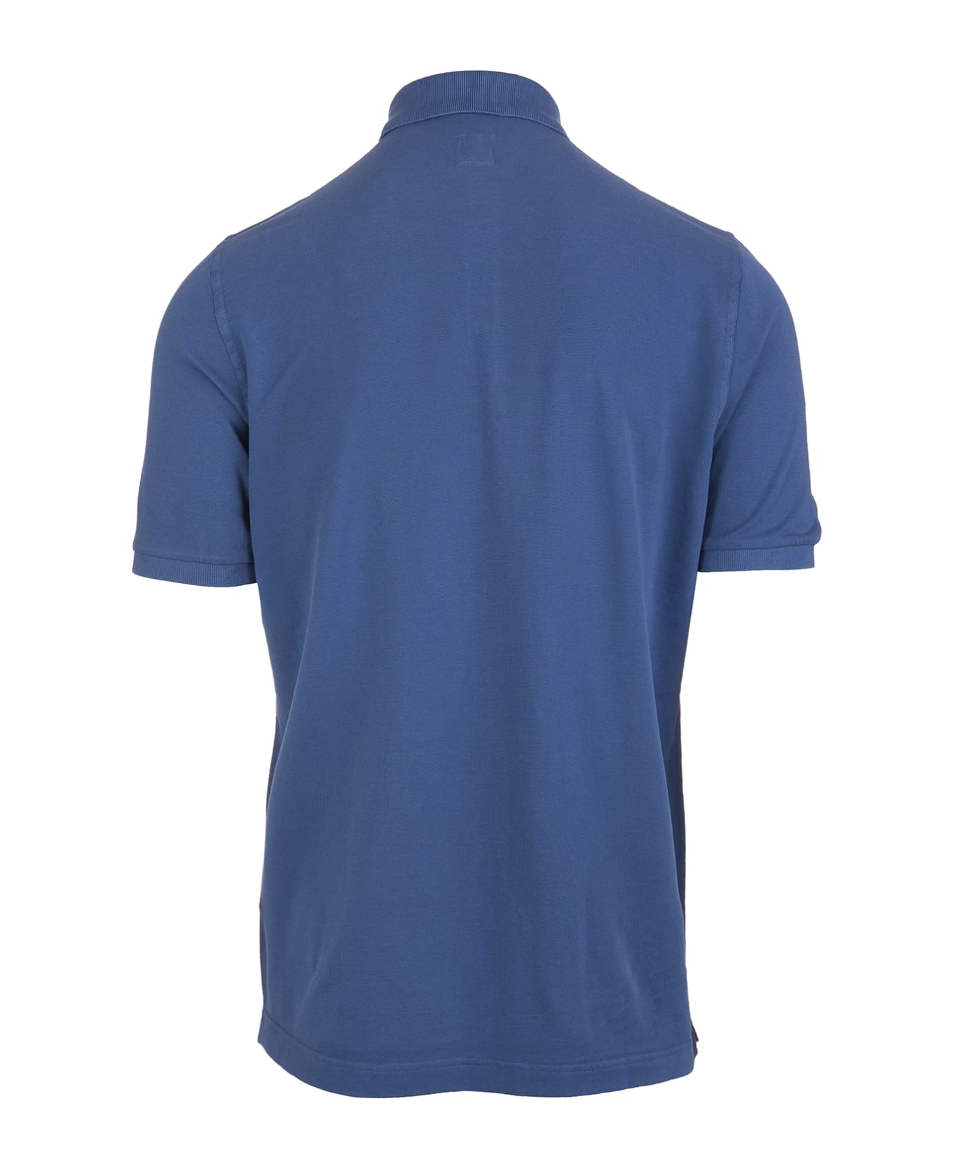 Fedeli Blue Cotton Piqué Polo Shirt - Blue ポロシャツ
