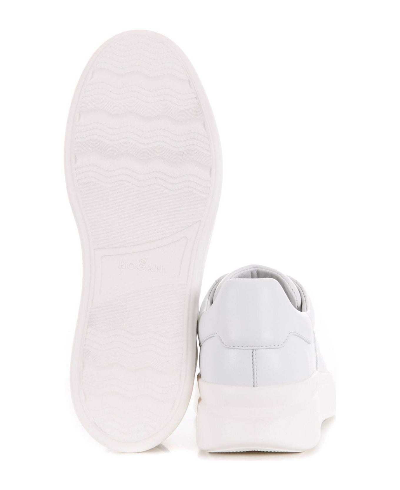 Hogan Round-toe Slip-on Sneakers - White