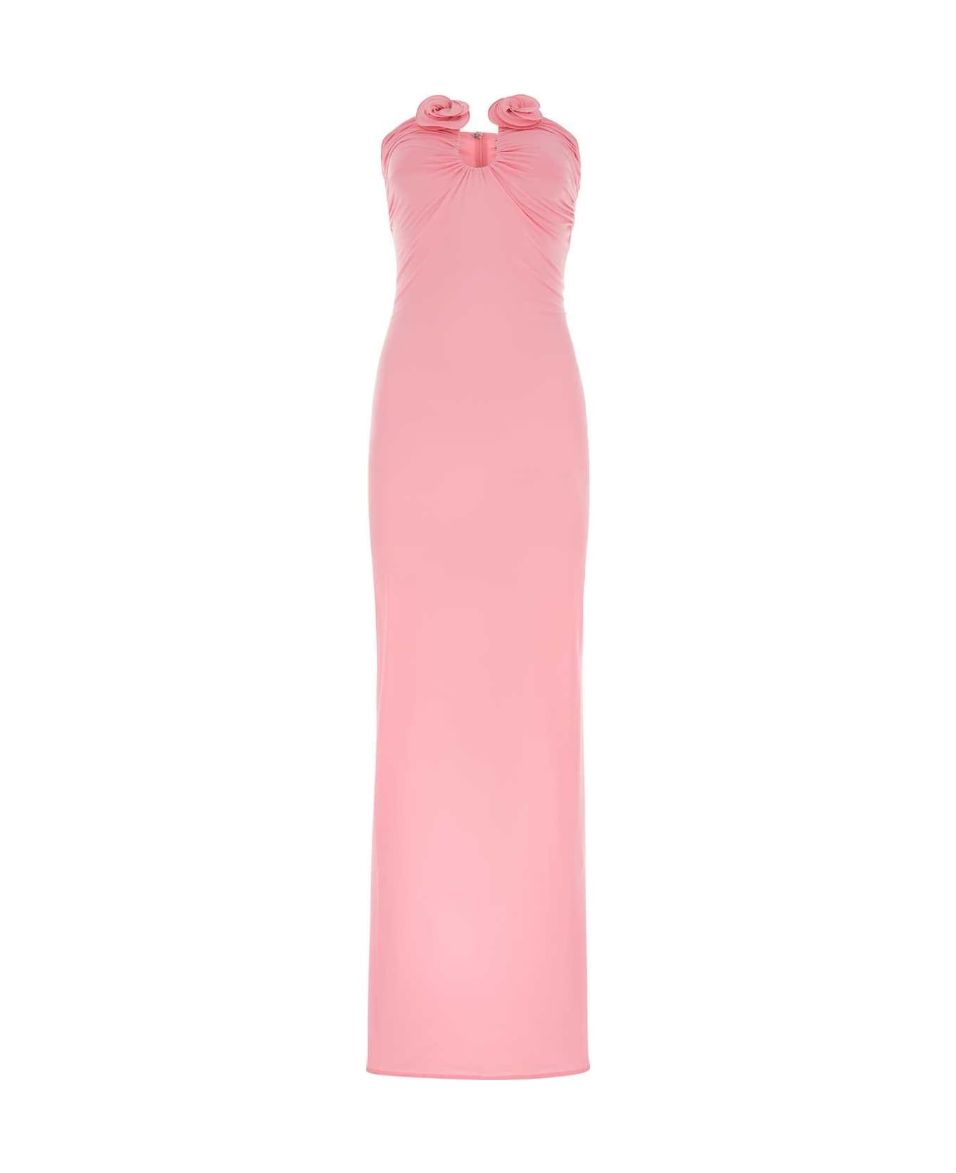 Magda Butrym Pink Stretch Nylon Long Dress - PINK
