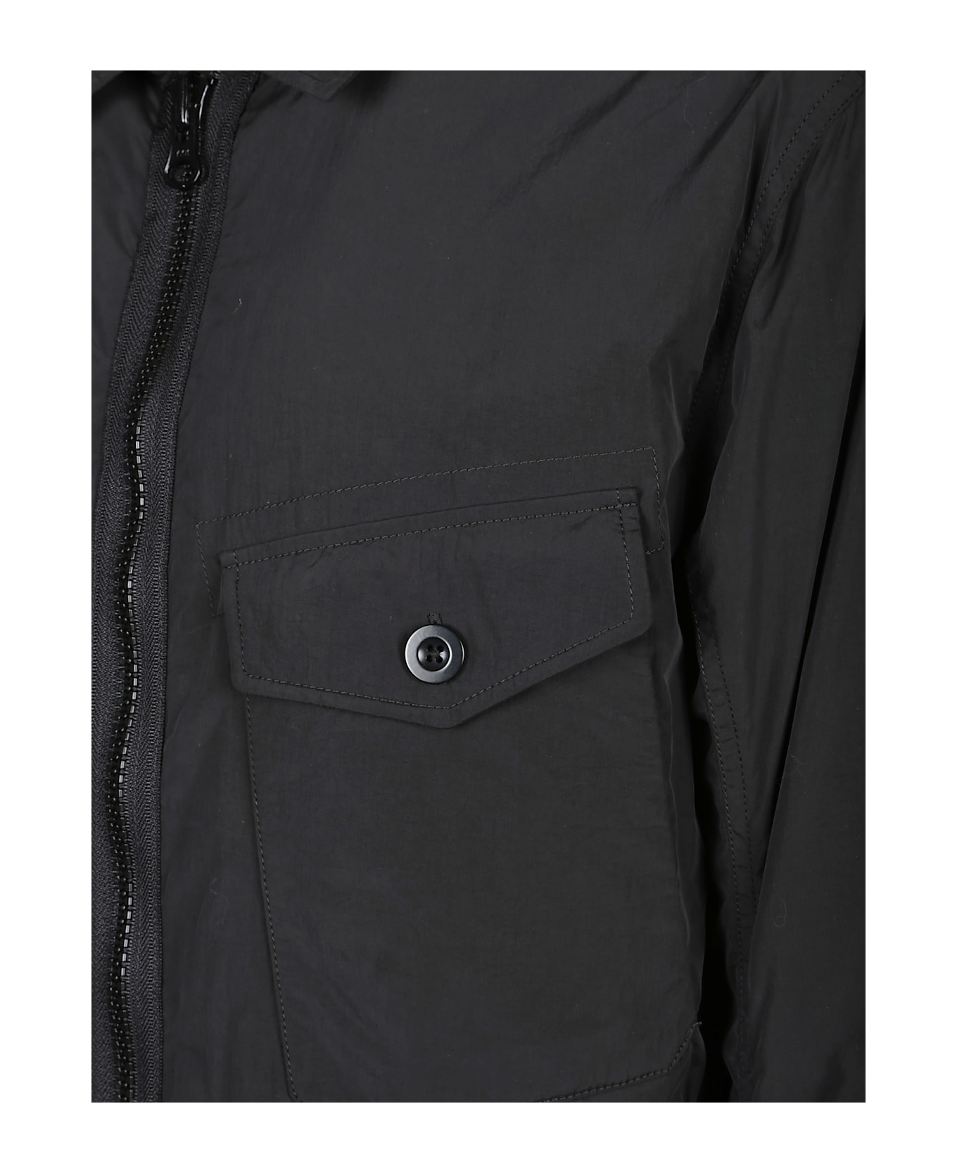 Ten C Lightweight Zip-up Jacket - Black