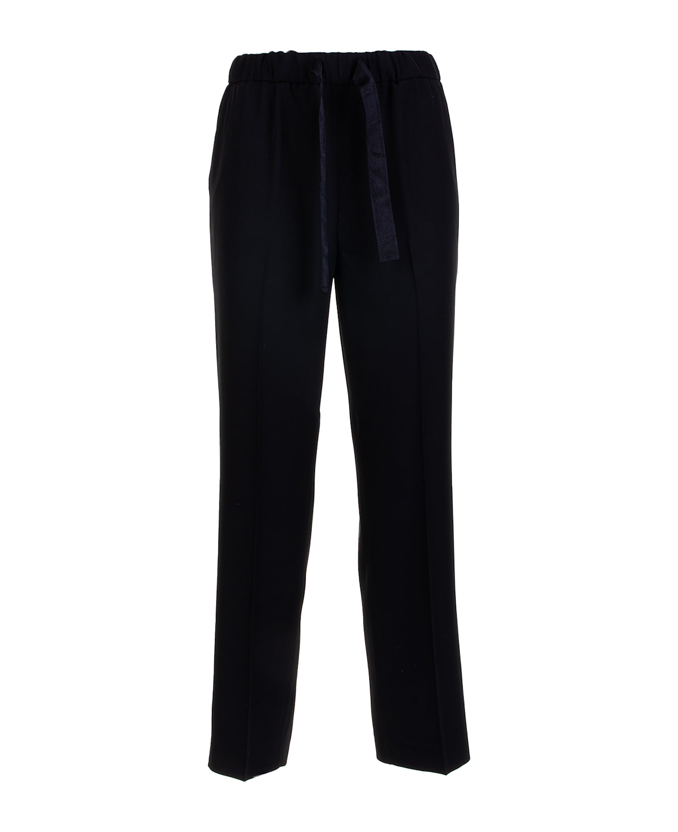Via Masini 80 Trousers Black - Black