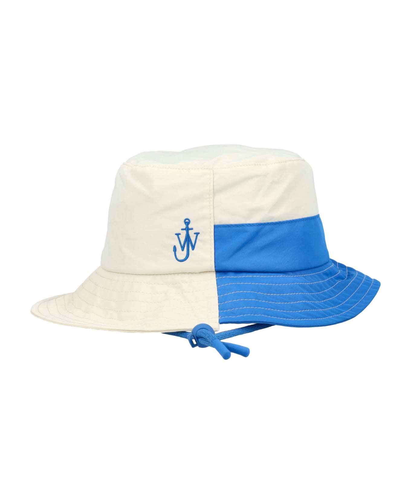 J.W. Anderson Asymmetric Colourblock Bucket Hat - WHITE BLUE 帽子