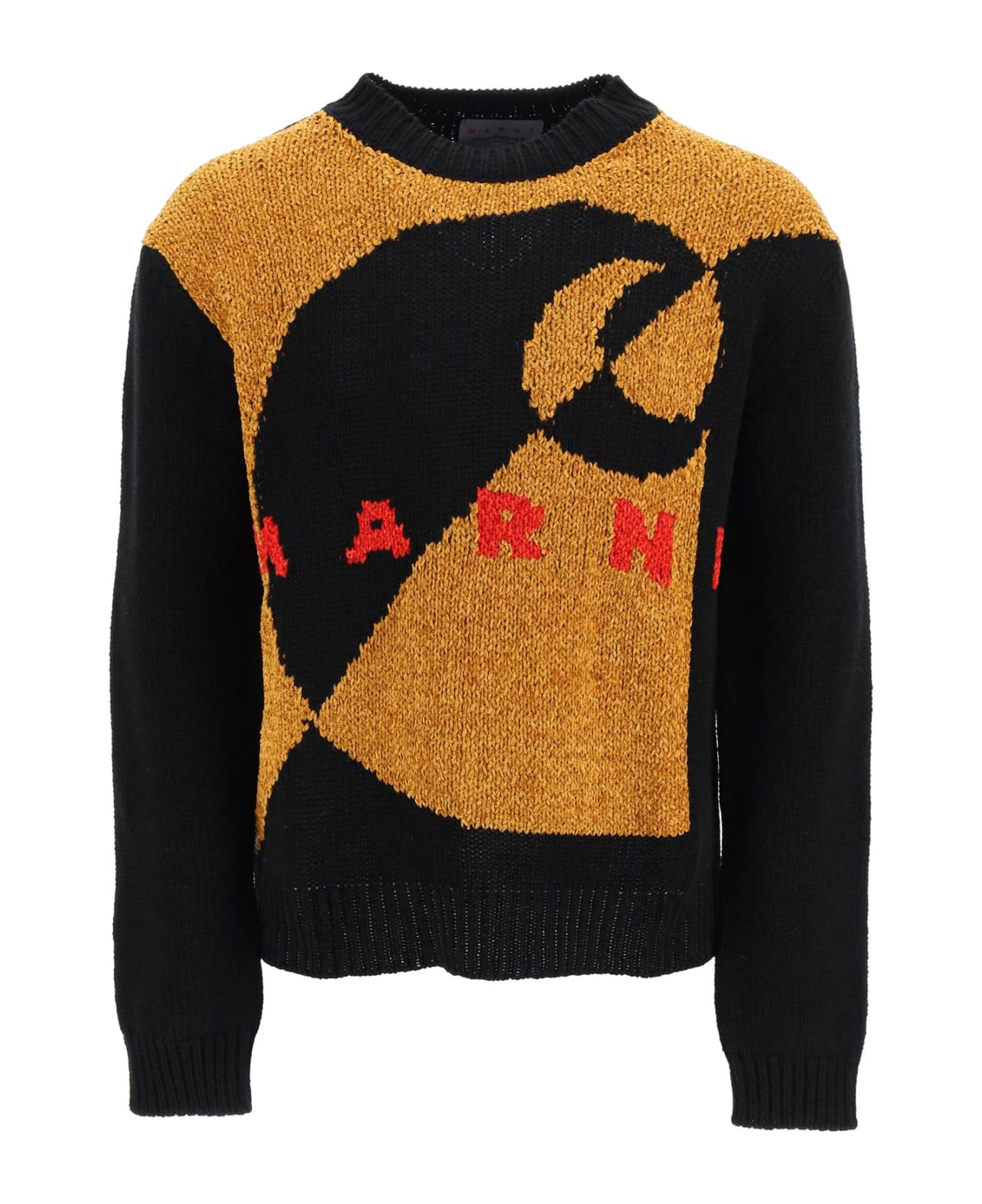 Marni Pullover With Inlaid Logo - Black