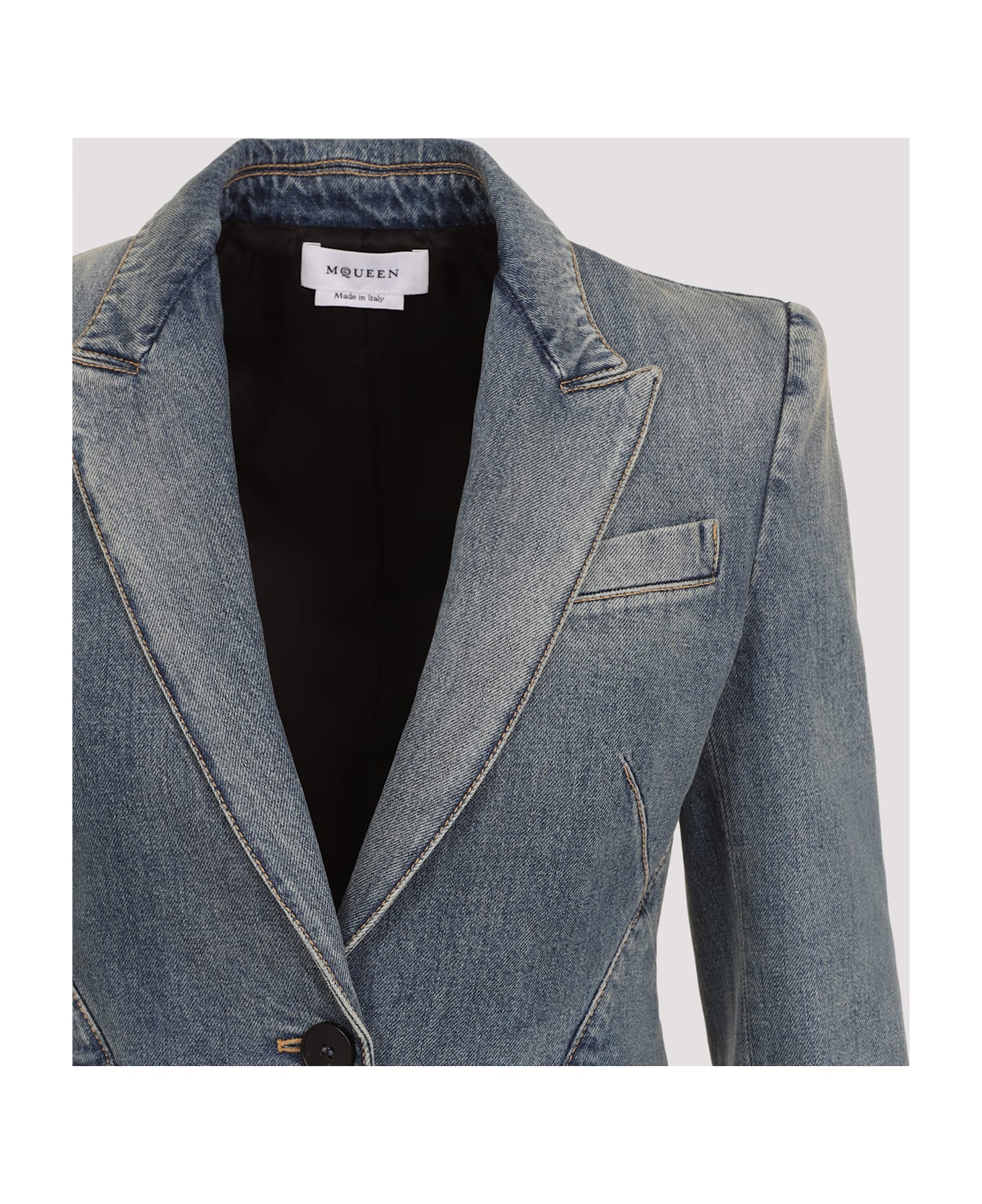 Alexander McQueen One Button Jacket - Indigo Stonewashed