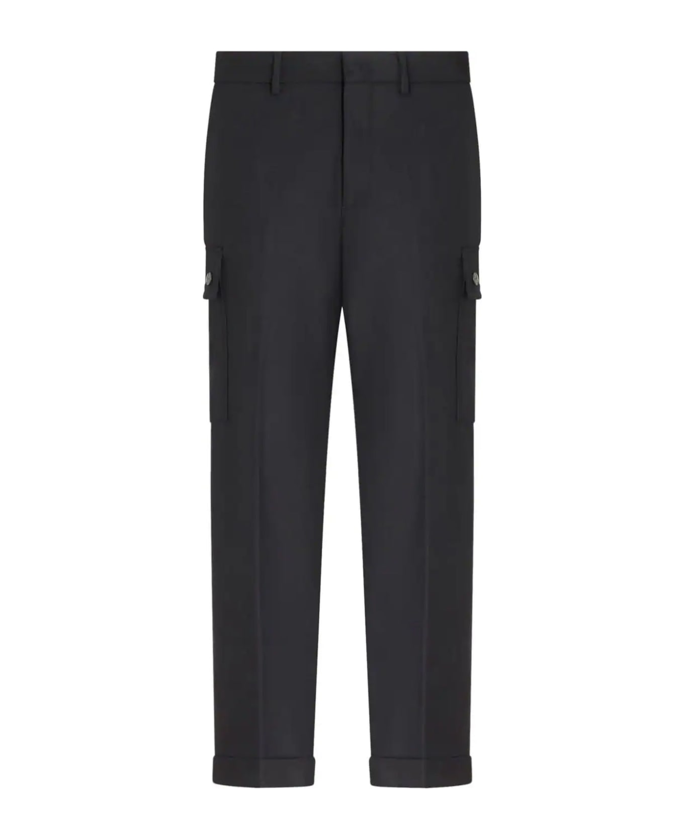 Etro Navy Blue Stretch-wool Trousers