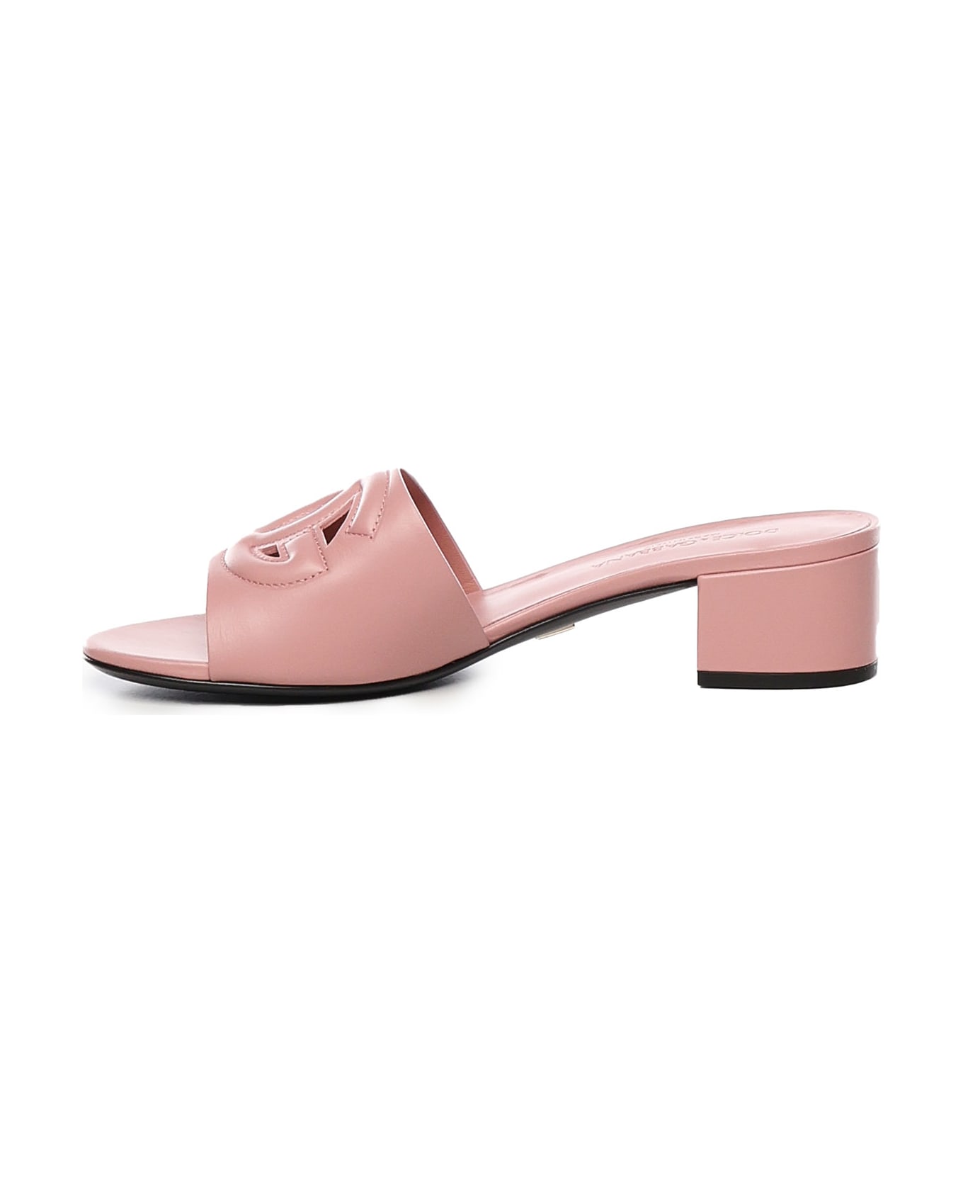Dolce & Gabbana Dg Leather Mules - Pink