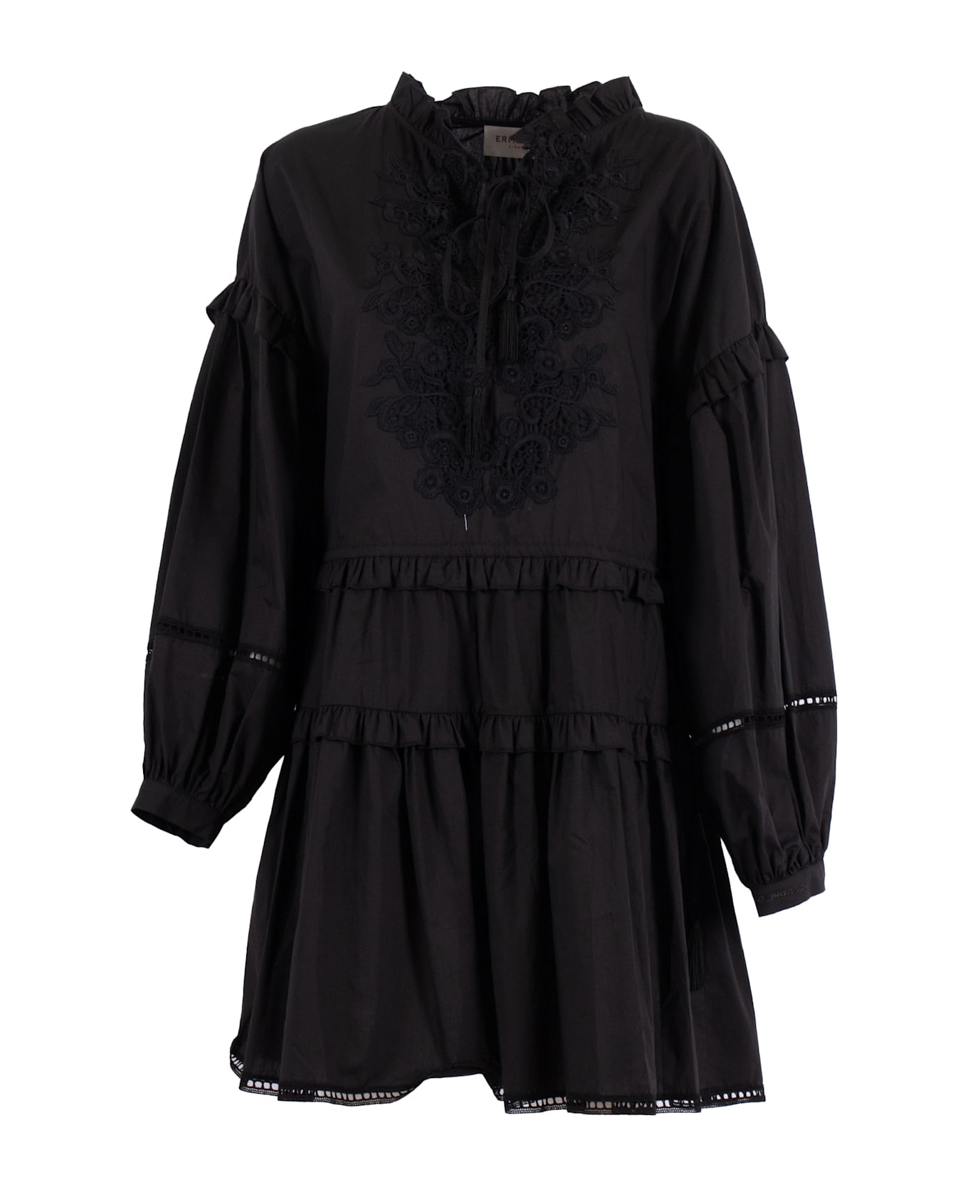 Ermanno Ermanno Scervino L/s Mini Dress - BLACK