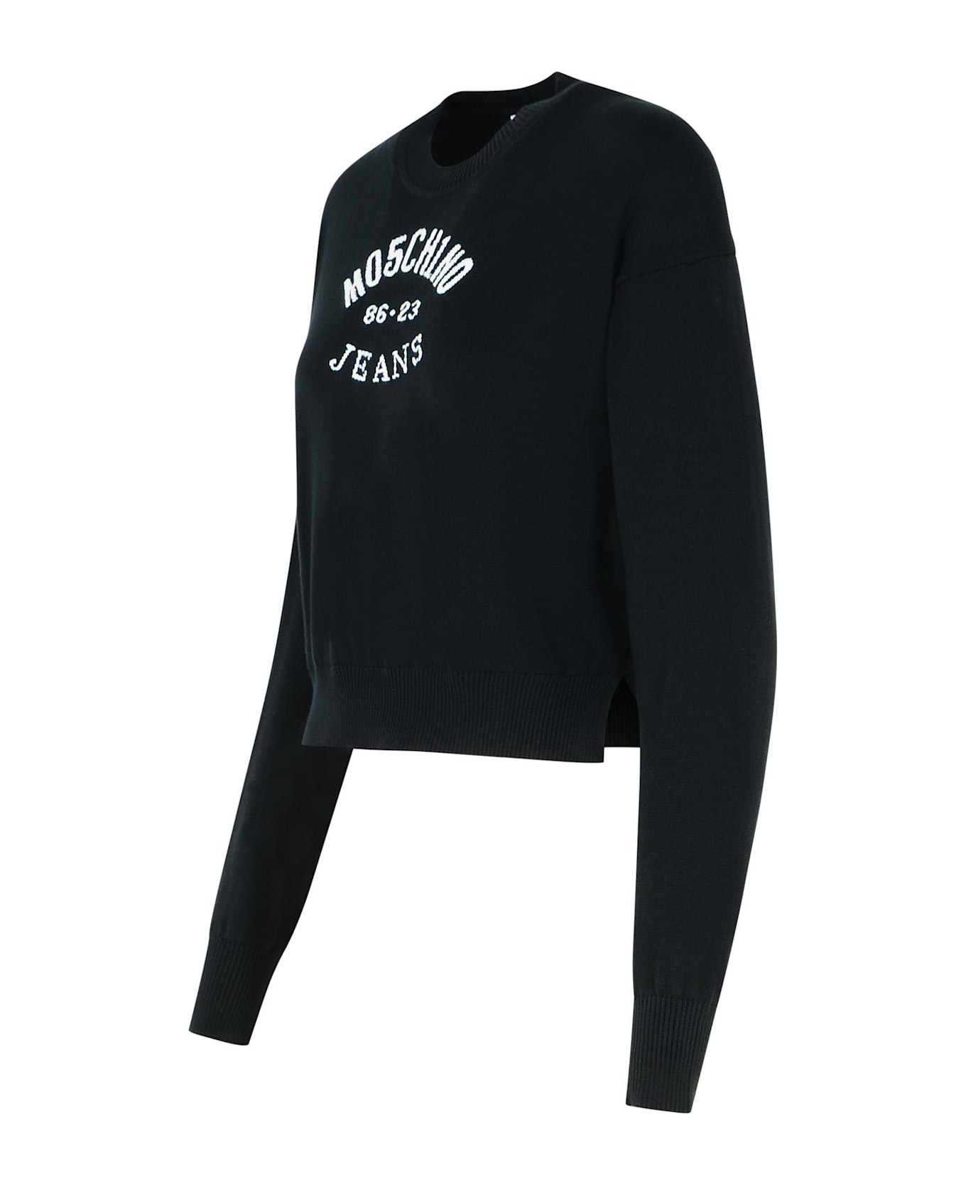 M05CH1N0 Jeans Black Cotton Sweater - Black