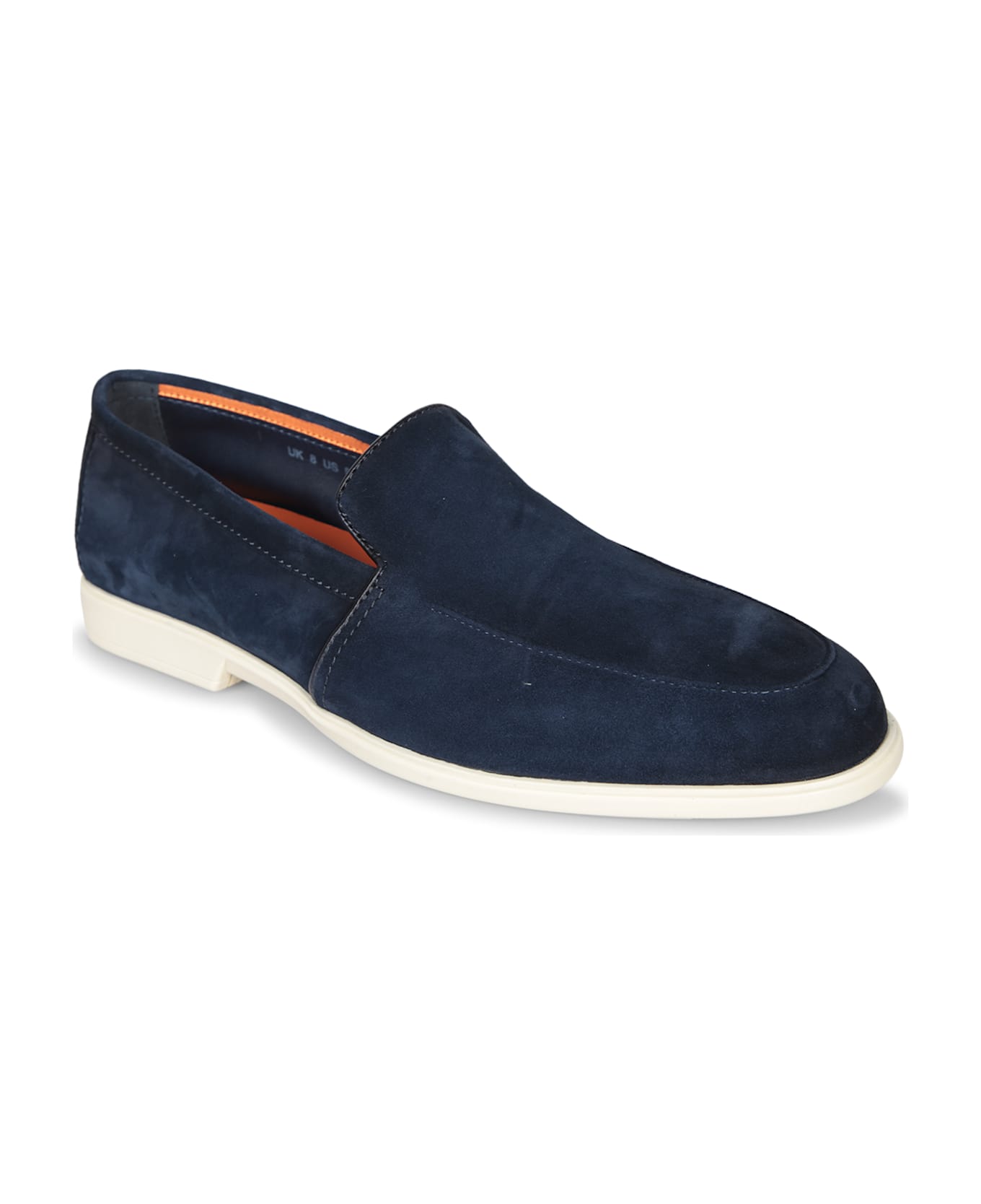 Santoni Malibu Blue Suede Loafer - Blue