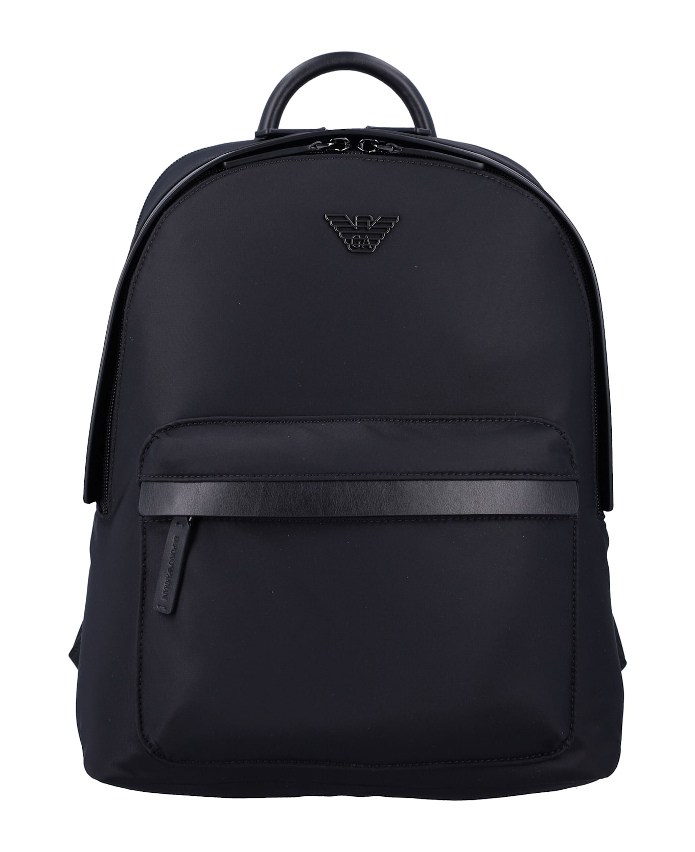 Emporio Armani Asv Recycled Nylon Backpack - BLACK