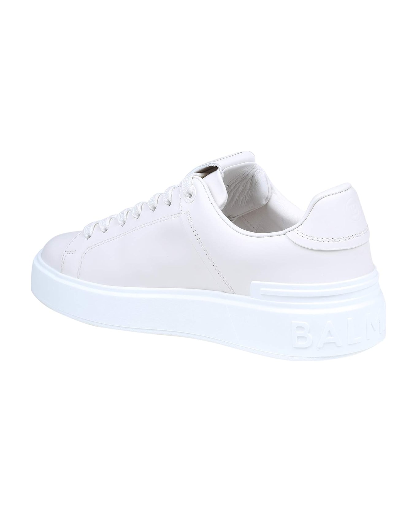 Balmain B Court White Leather Sneakers - WHITE