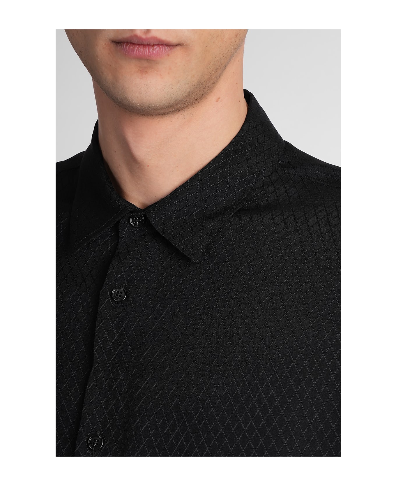 Ann Demeulemeester Andre Shirt In Black Acetate - BLACK