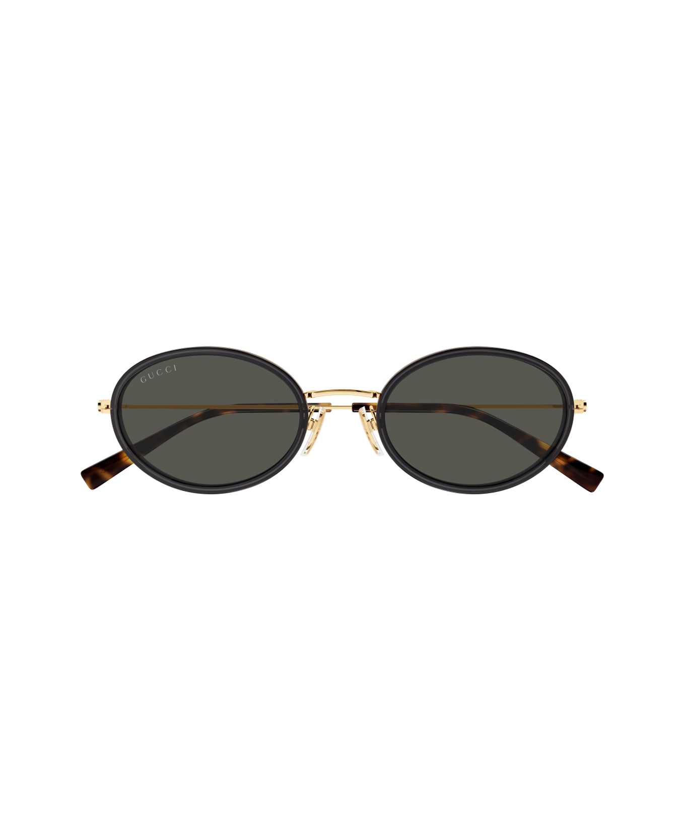 Gucci Eyewear Gucci Gg1980s Linea Emblem 001 Grey Gold Grey Sunglasses - Oro