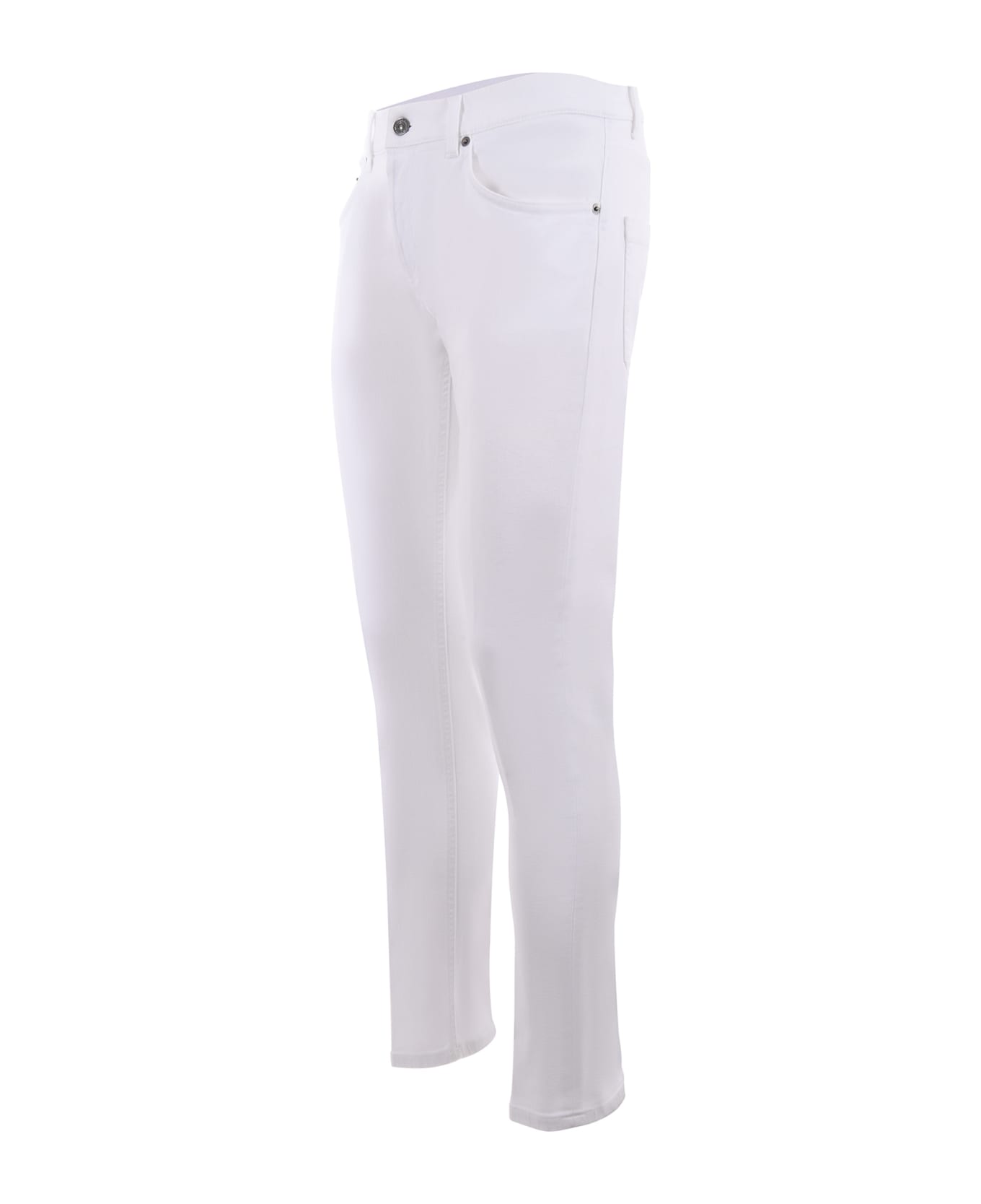 Dondup Jeans Dondup "mius" In Denim Stretch Disponibile Store Scafati - Bianco