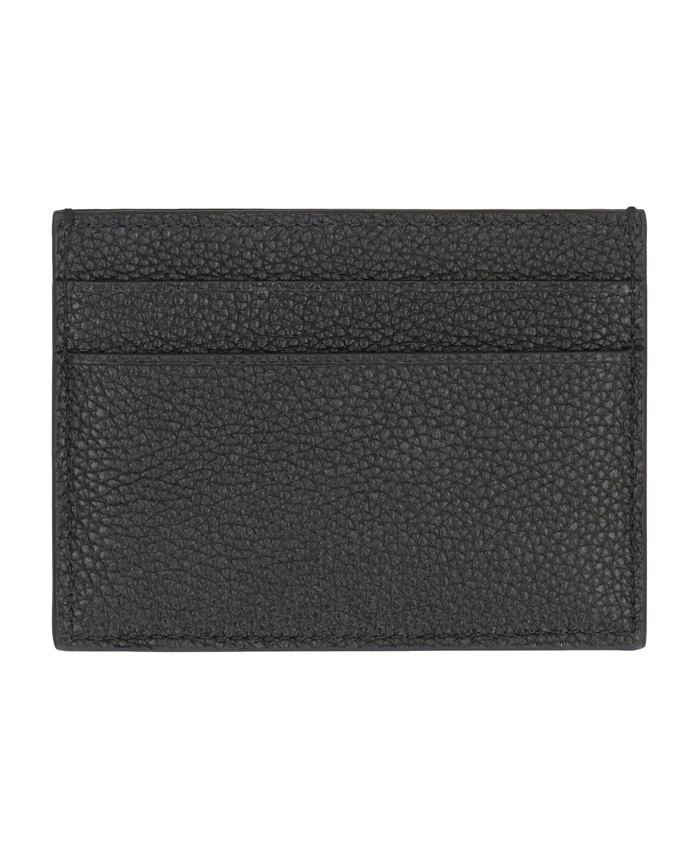 Balenciaga Pebbled Calfskin Card Holder - black