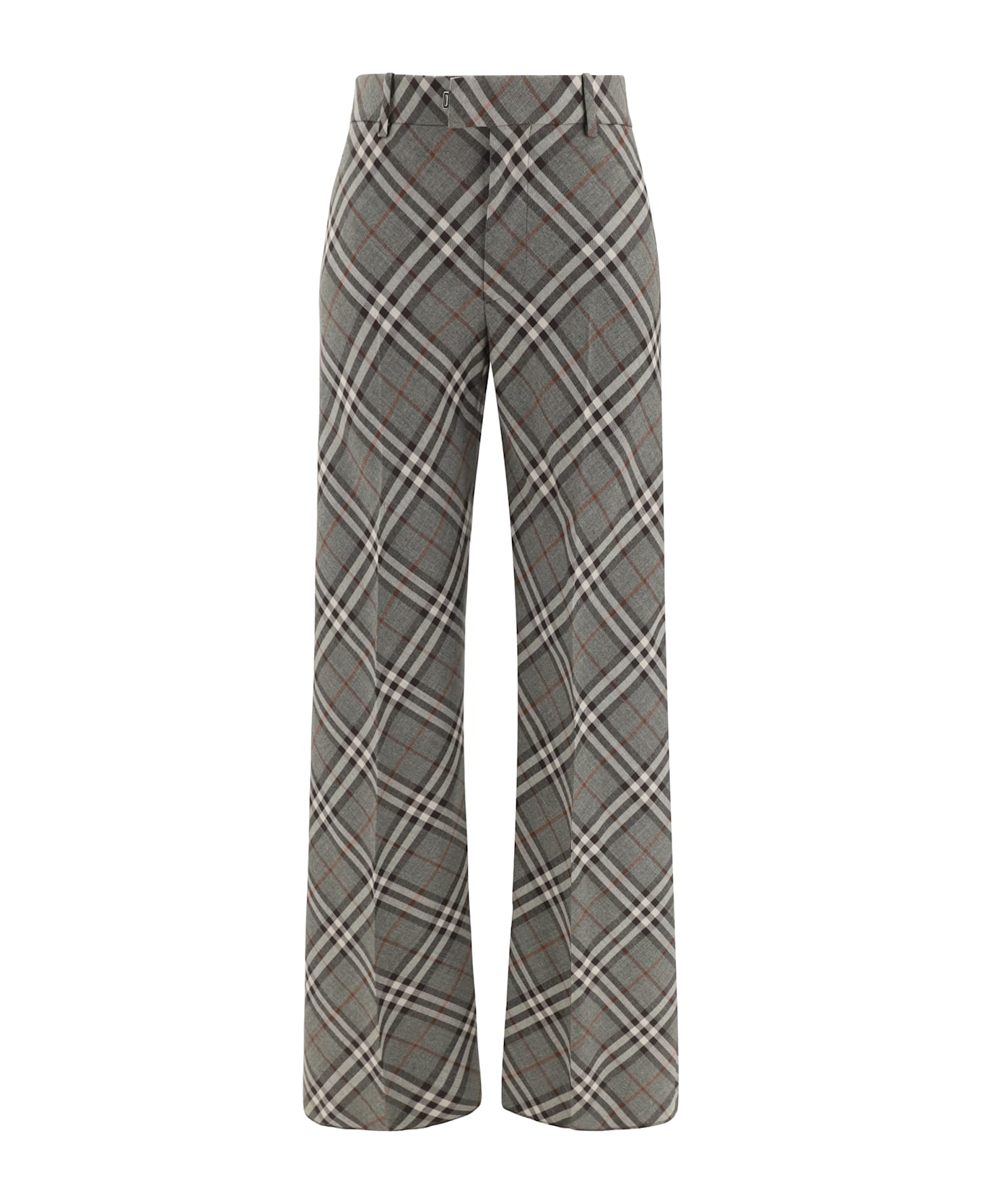 Burberry Straight Leg Check Wool Trousers - Crater Ip Check