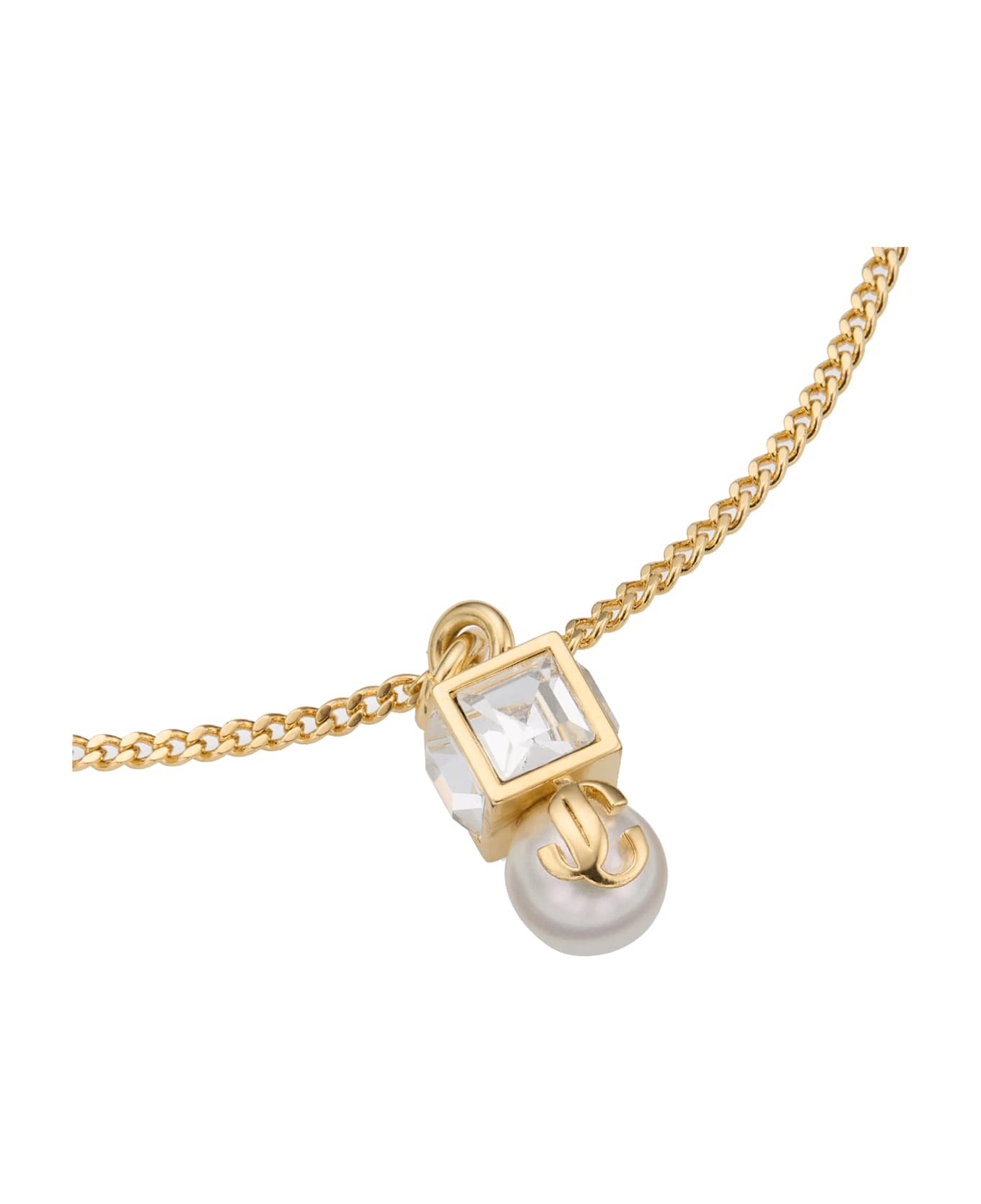 Jimmy Choo Jc Pearl Cube Bracelet - Golden