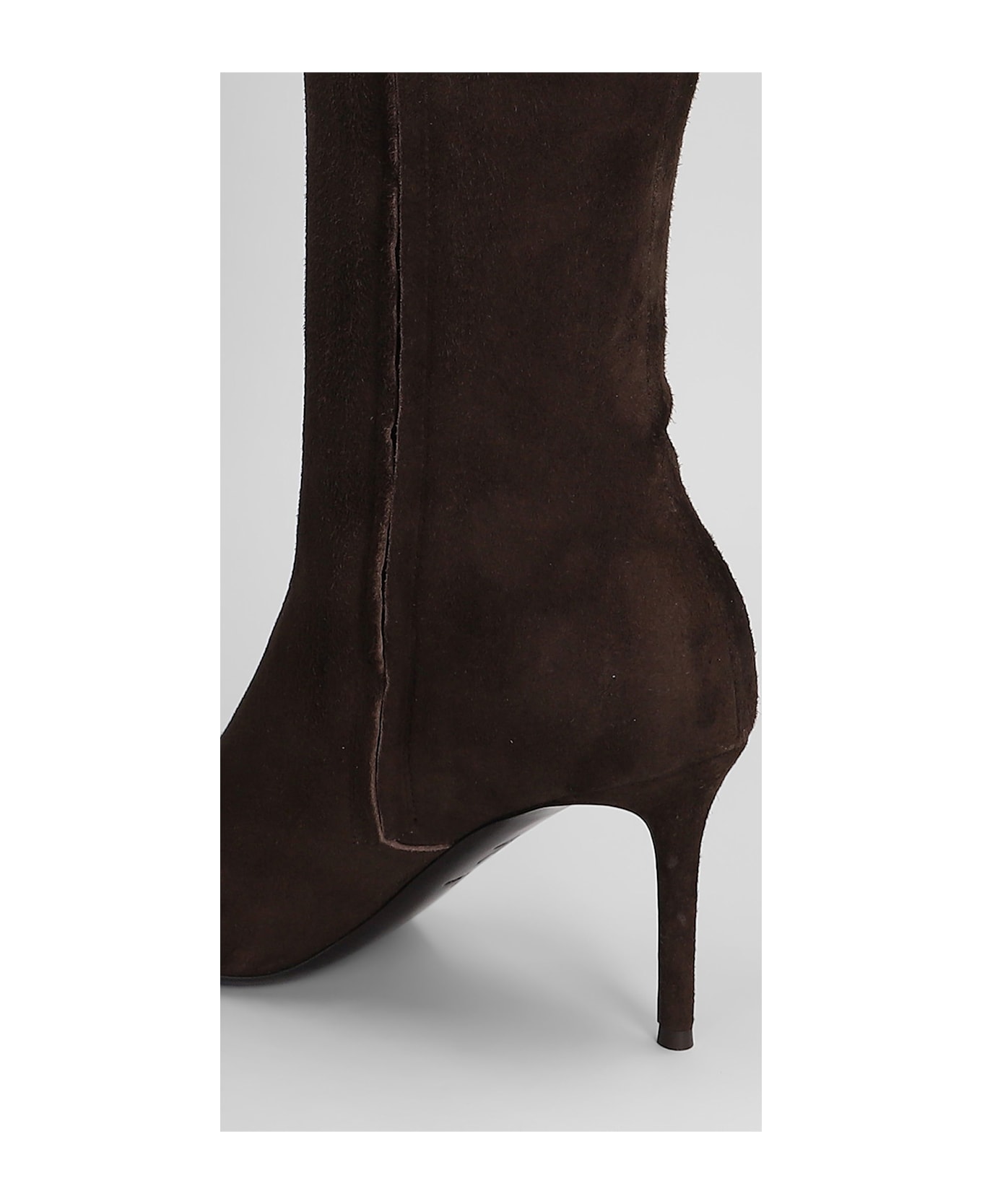 Giuseppe Zanotti Gz Tamigi 85 High Heels Boots In Brown Suede - brown