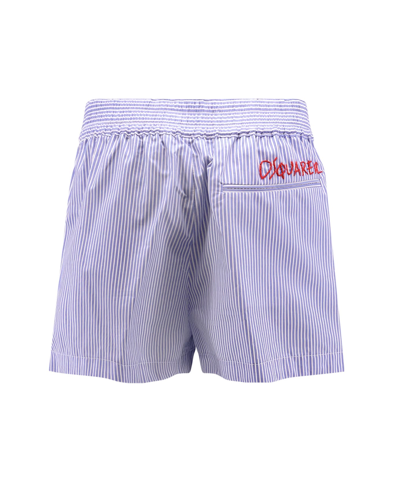 Dsquared2 Summer Lovers Cotton Popeline Shorts - Light Blue