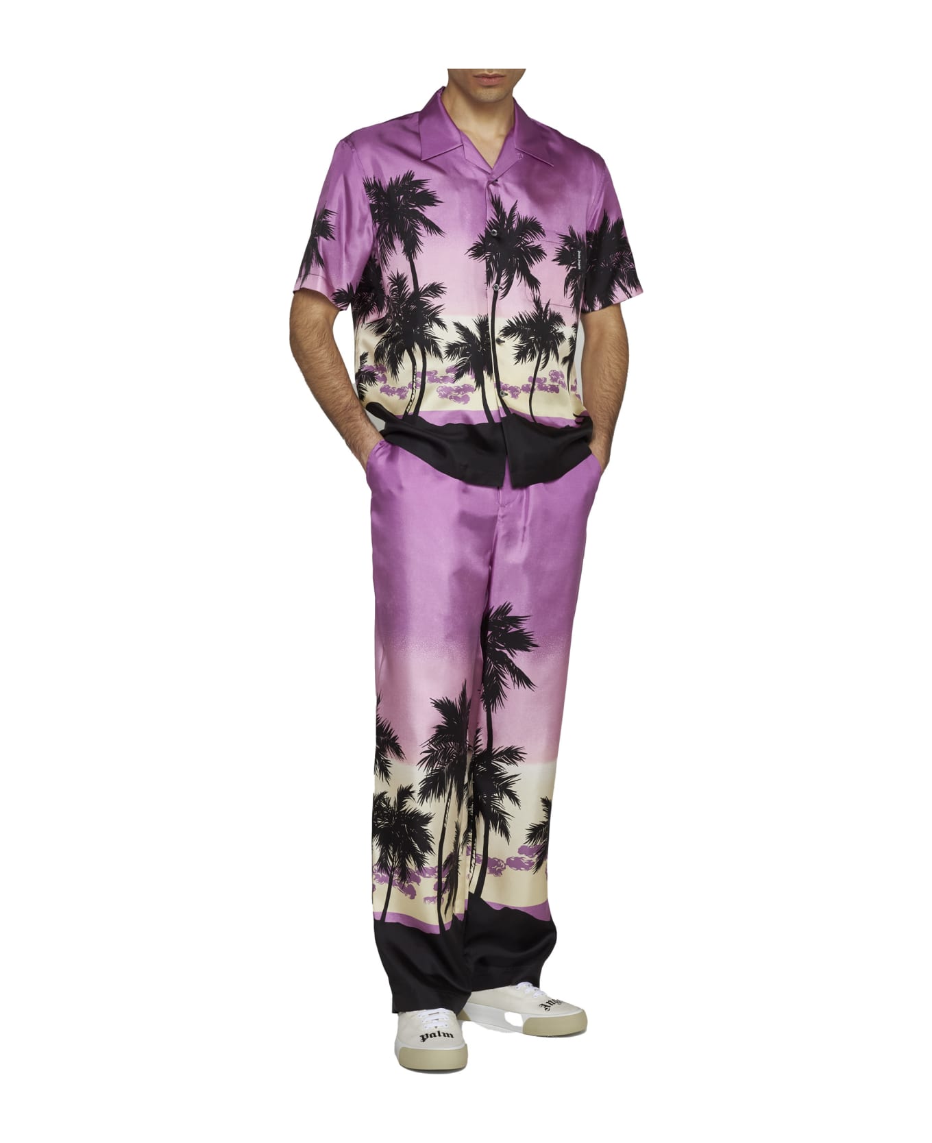 Palm Angels Bowling Shirt - Violet