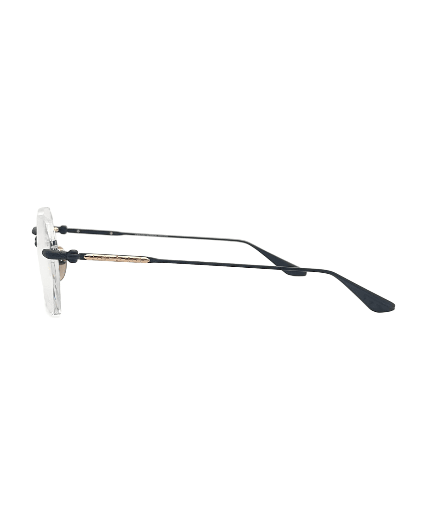 Chrome Hearts Hole Shot - Matte Black / 18k Gold Rx Glasses - Black/gold