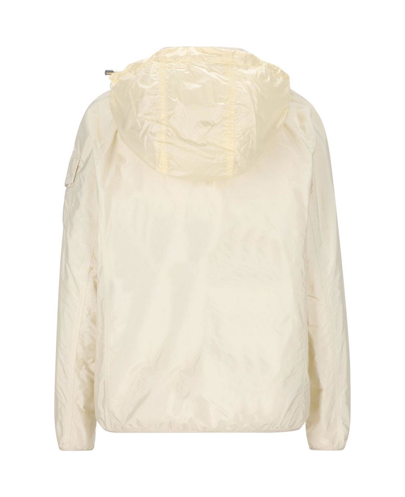Moncler Logo Patch Hooded Shirt Jacket - White