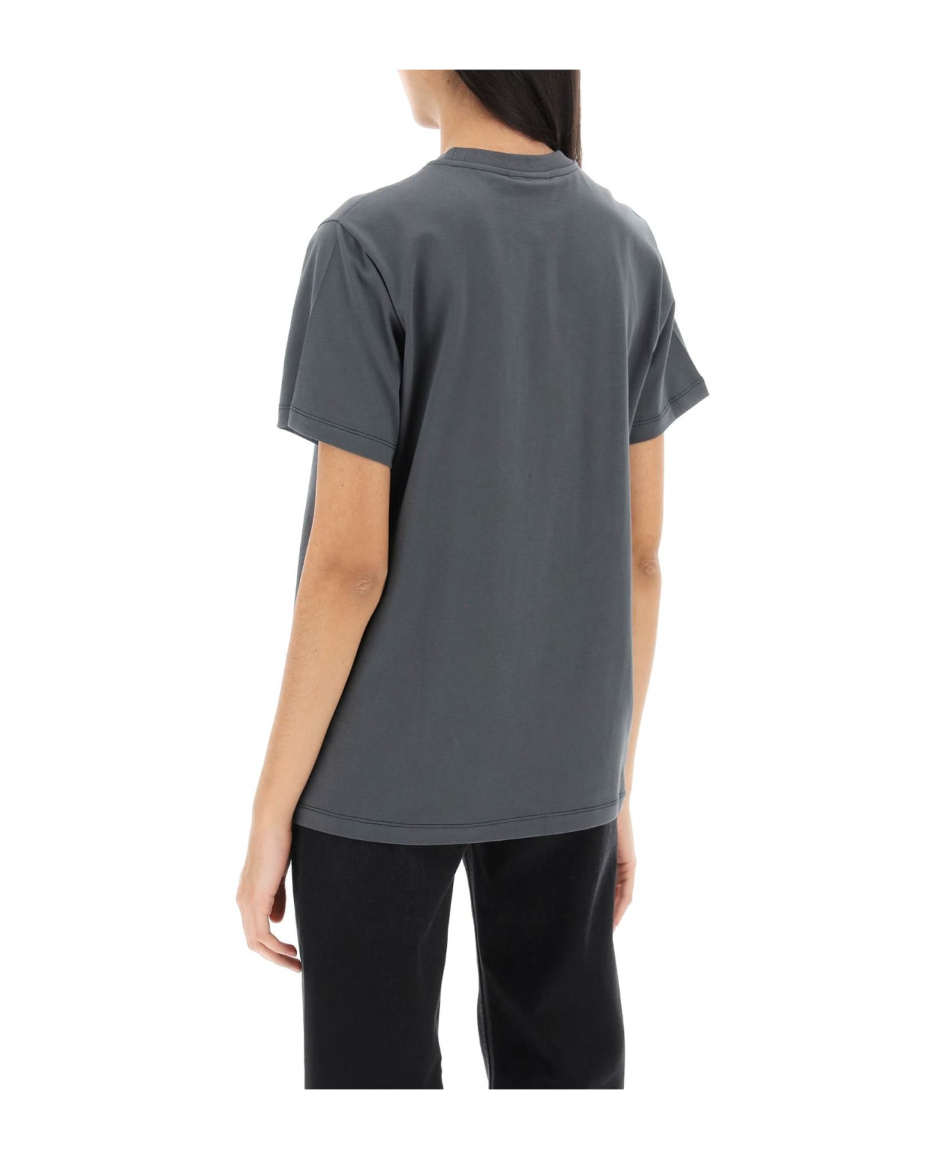 Ganni Oversized T-shirt - Volcanic Ash