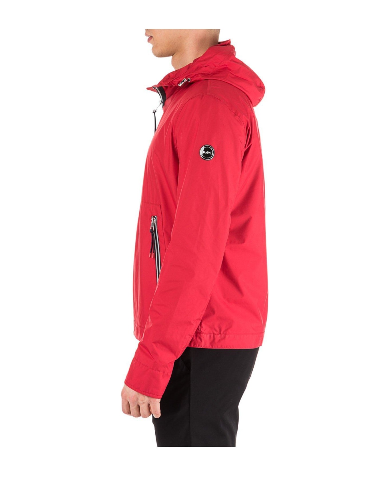 Michael Kors Tech Hooded Zip Jacket - red