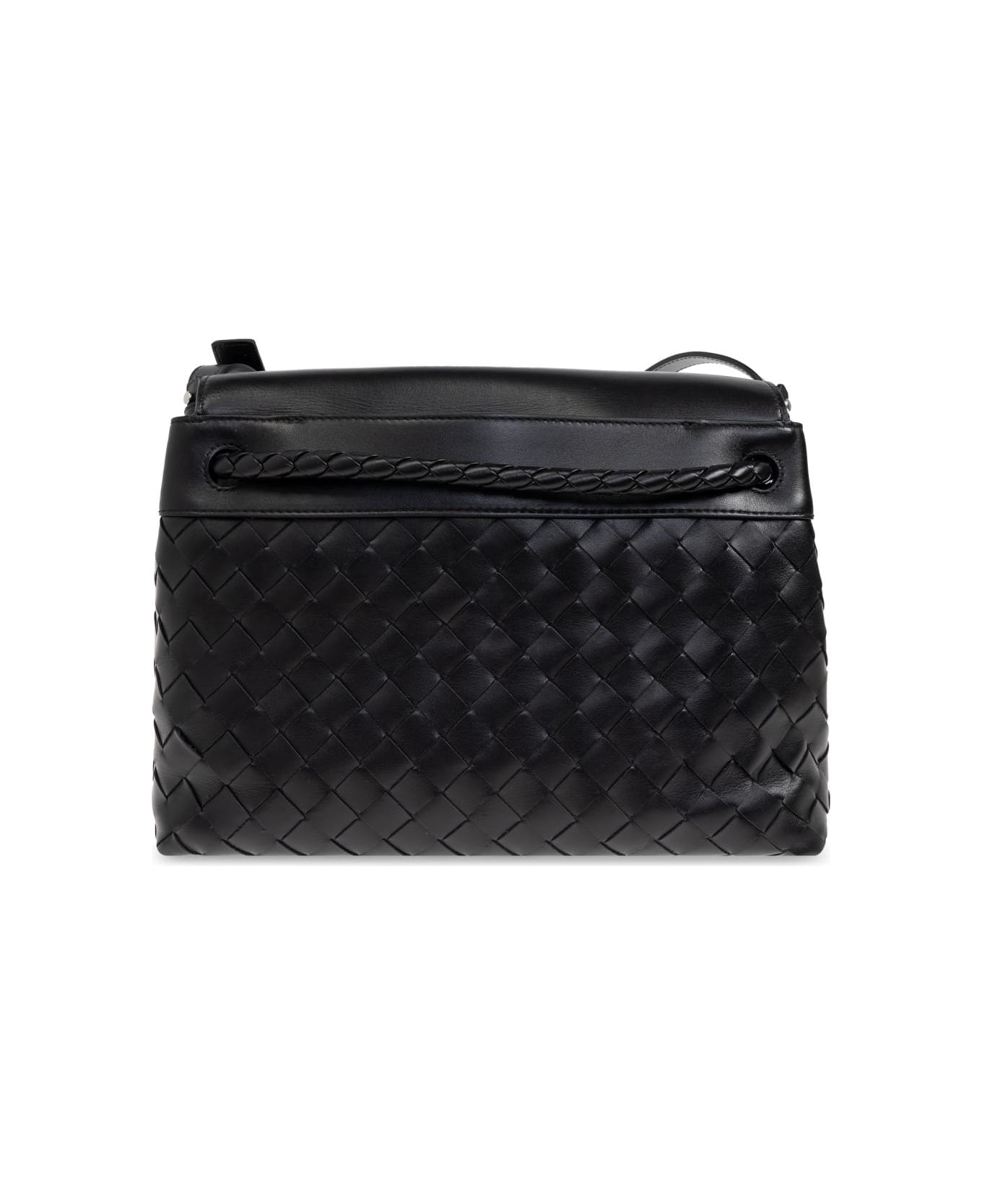 Bottega Veneta Black Leather Crossbody Bag - Black
