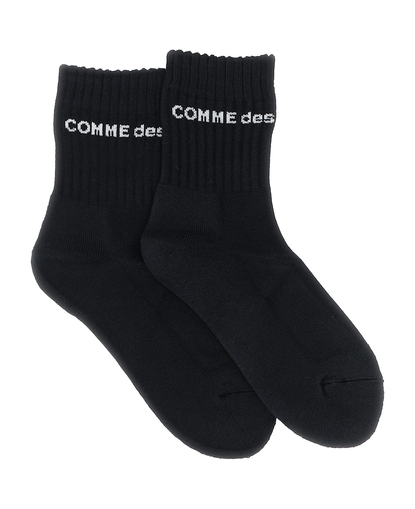 Comme Des Garçons Homme Plus Logo Socks - White/Black