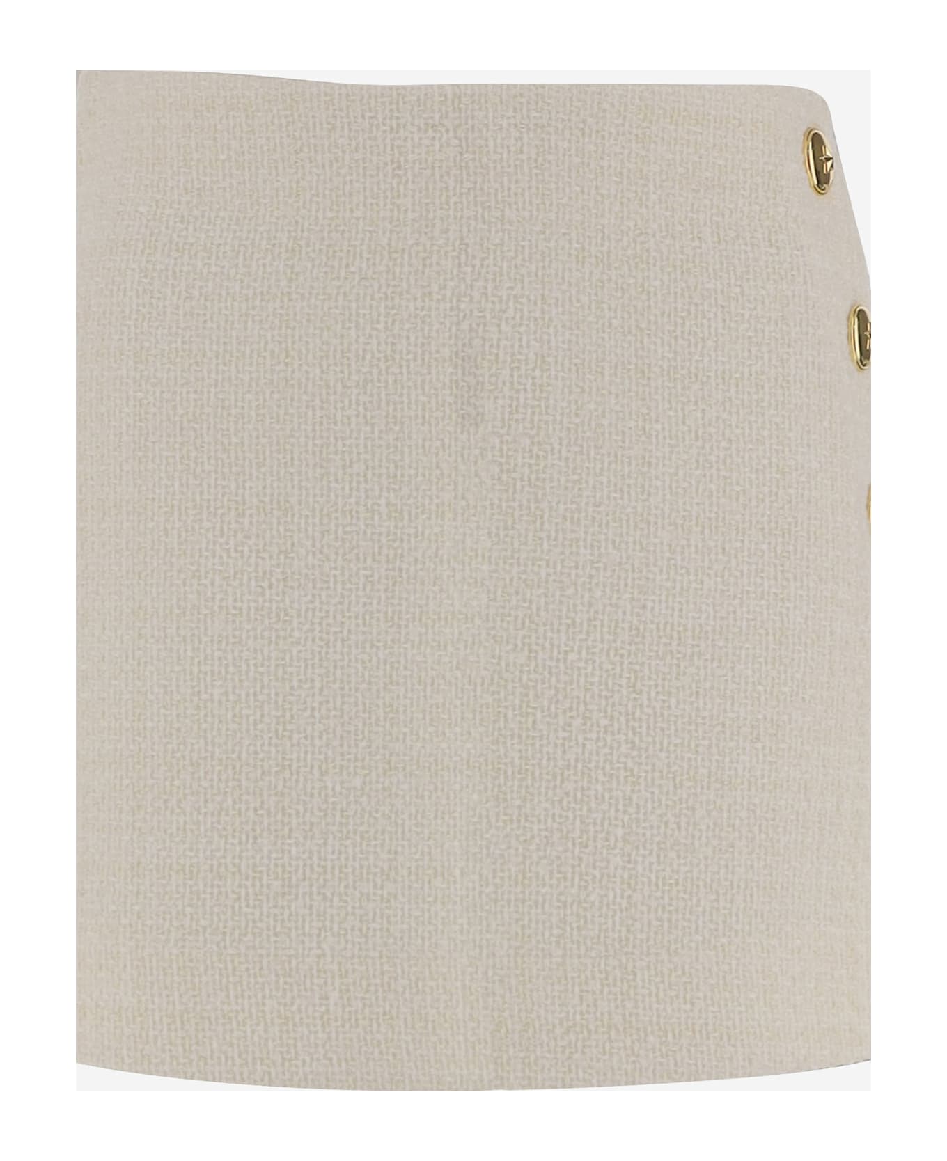 Pinko Cotton Blend Flan Skirt - White