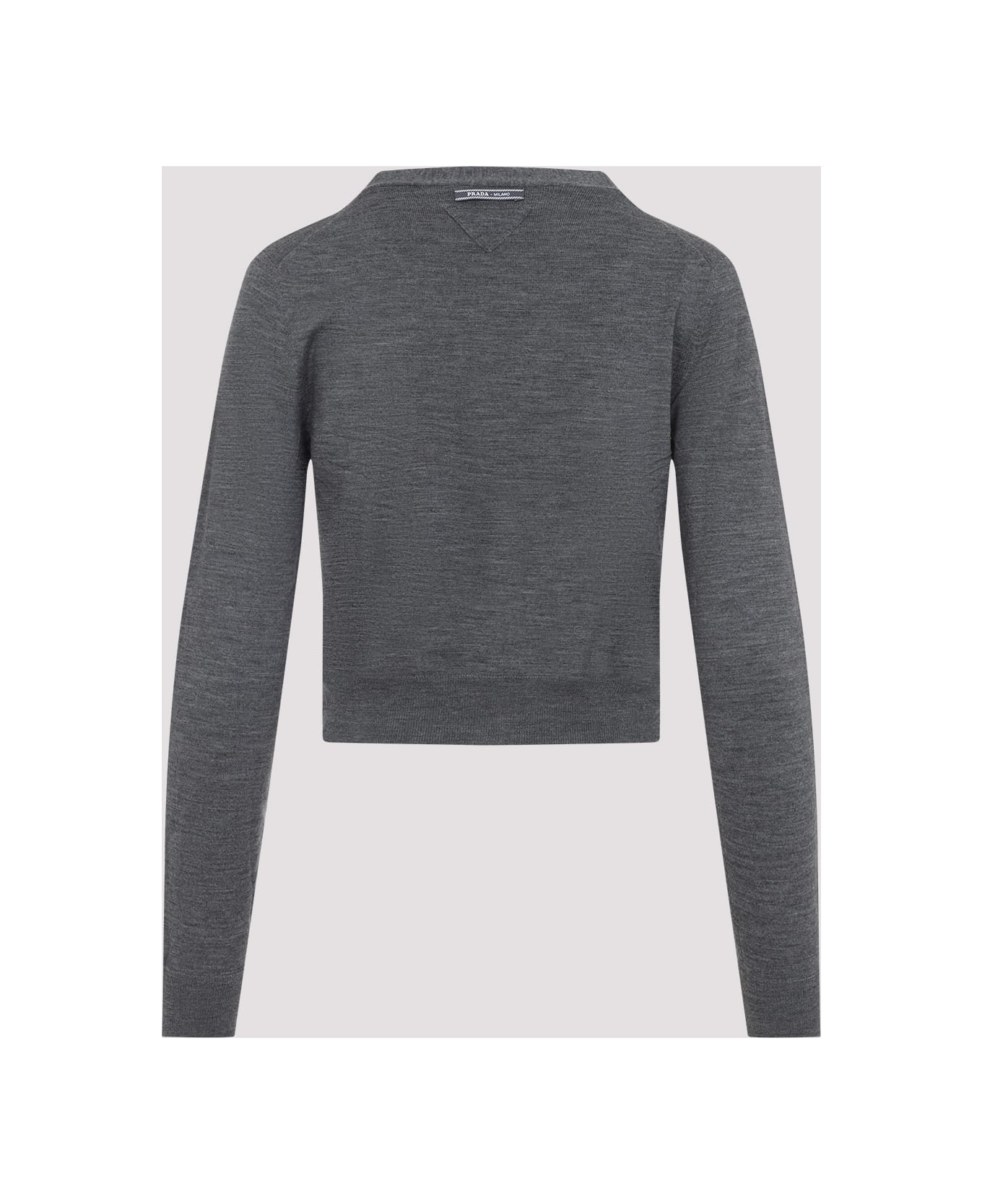 Prada Virgin Wool Cardigan - Ardesia