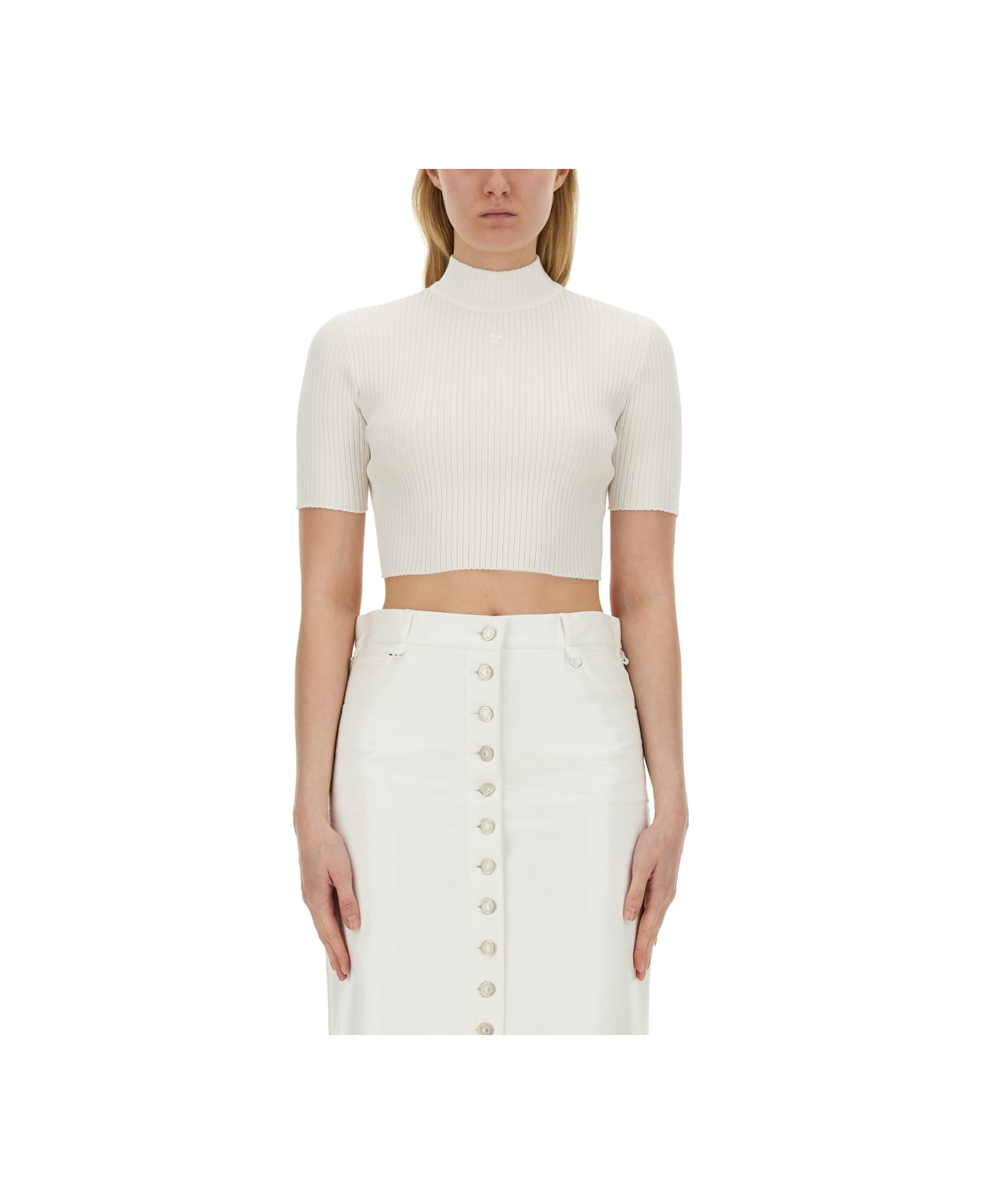 Courrèges Top Cropped - WHITE