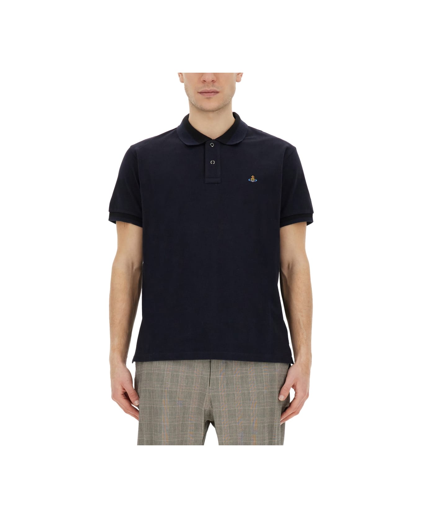 Vivienne Westwood Polo With Logo - NAVY
