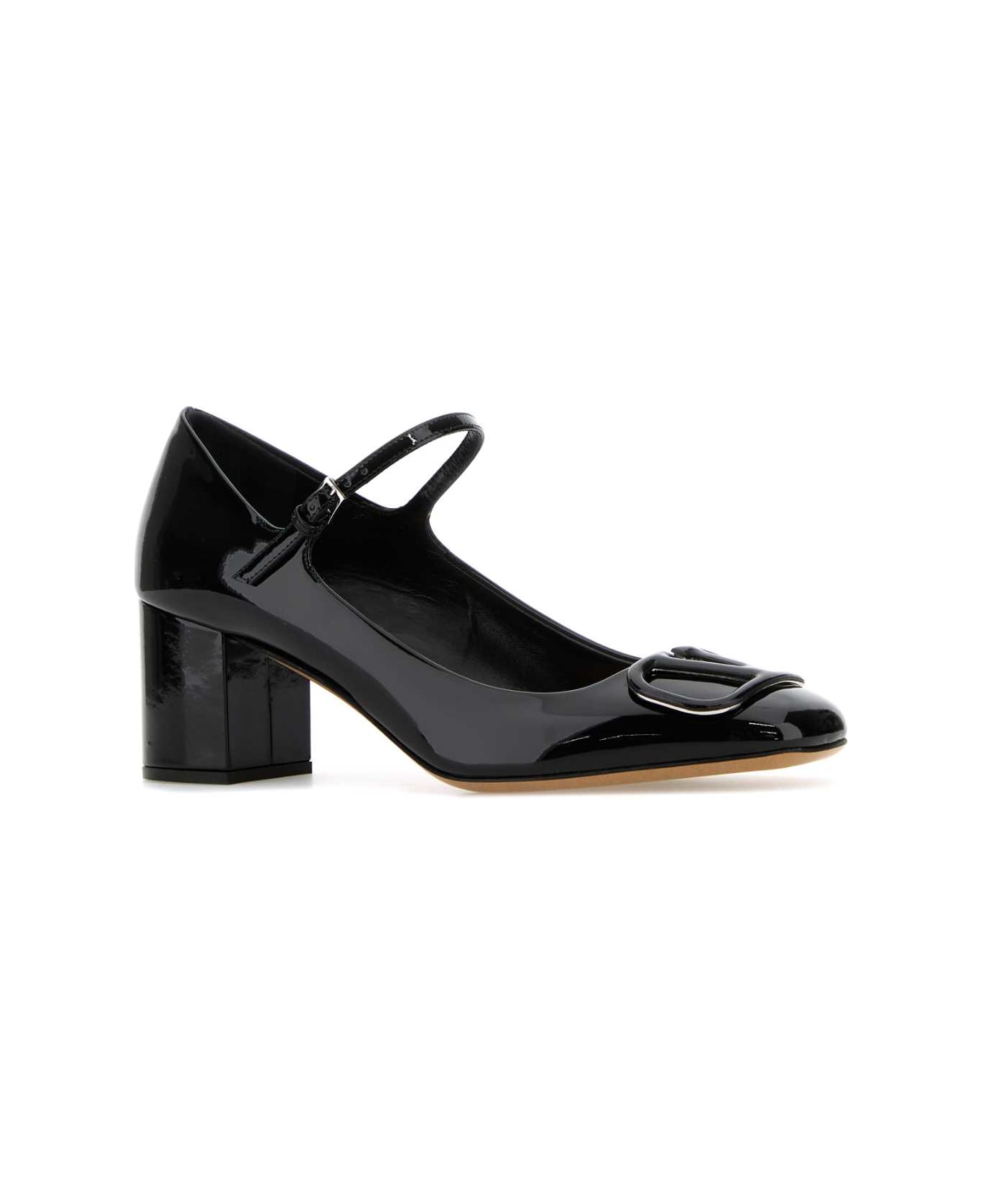 Valentino Garavani Black Leather Vlogo Signature Pumps - NERO