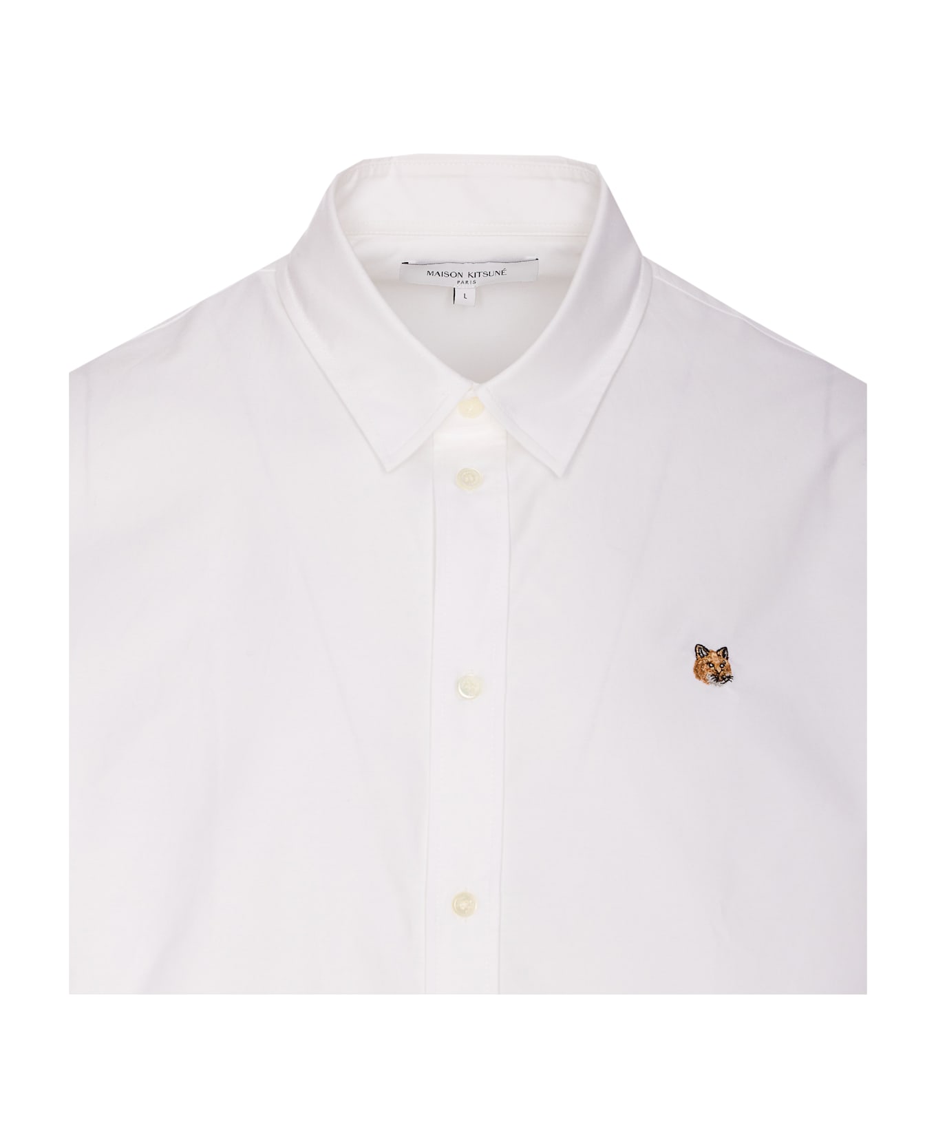Maison Kitsuné Fox Head Patch Shirt - White