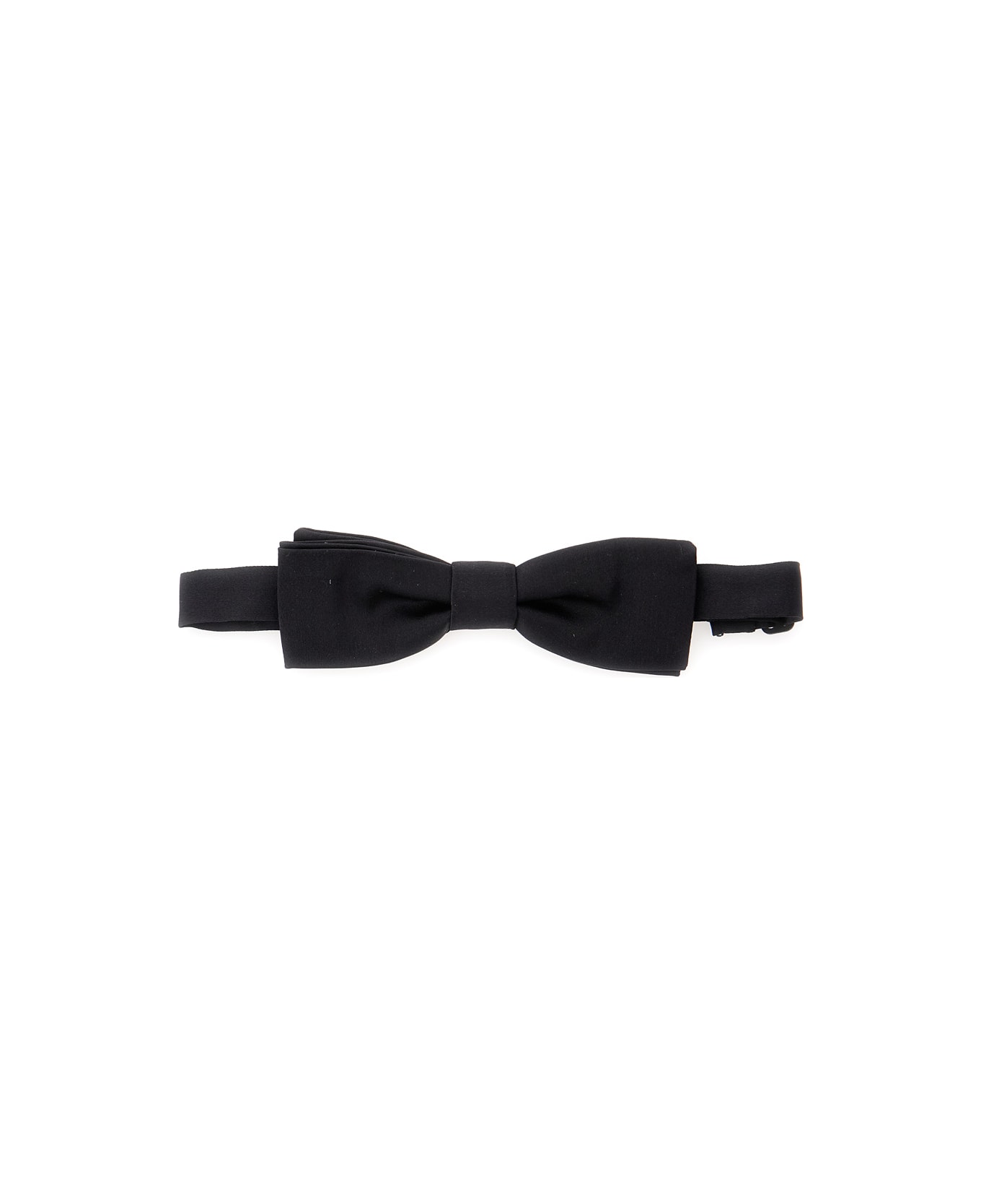 Dolce 
Gabbana Black Bowtie With Rear Adjustable Closure In Silk Man - Black