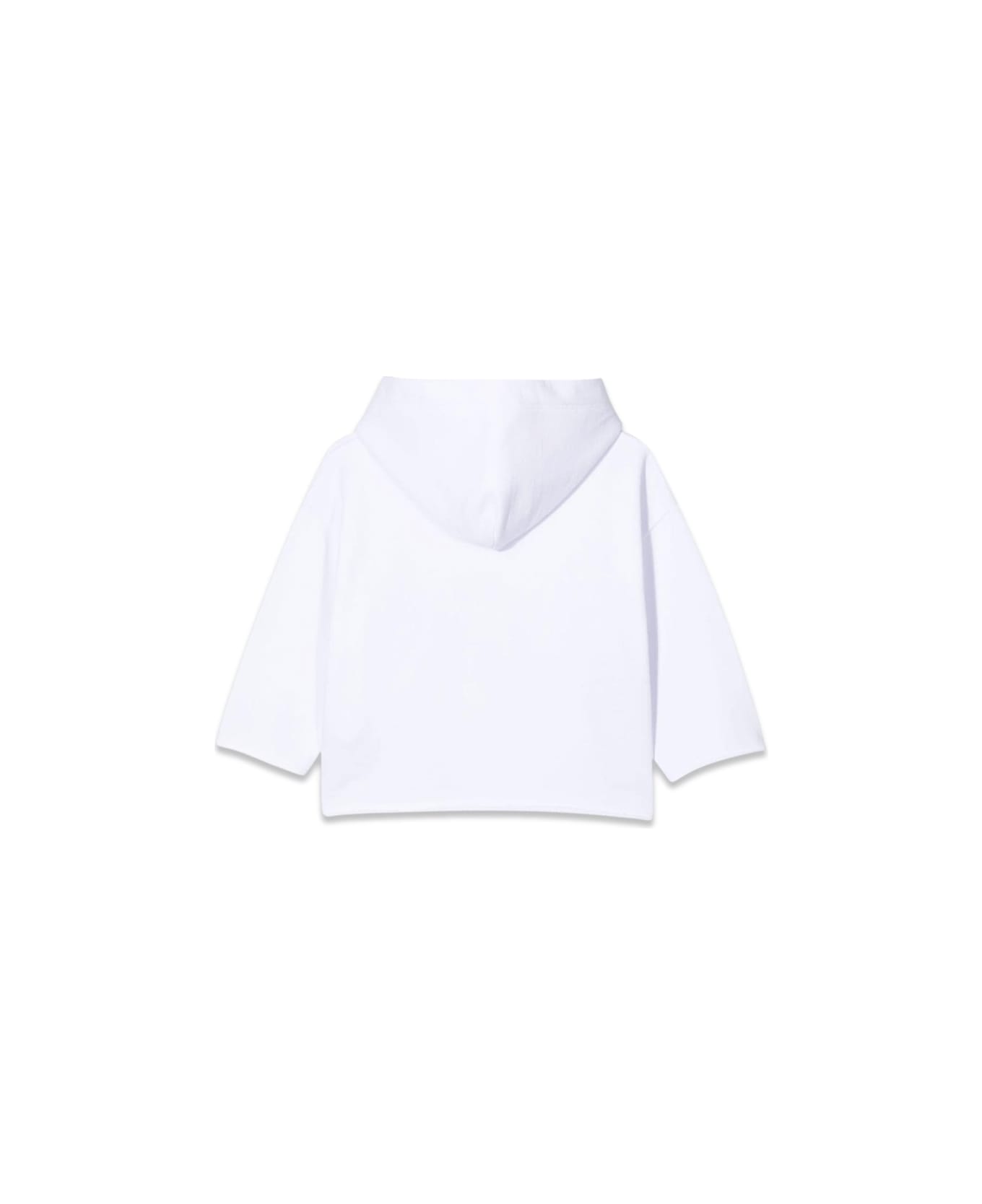MM6 Maison Margiela Sweatshirt Logo And Wide Neck Standing - WHITE ニットウェア＆スウェットシャツ