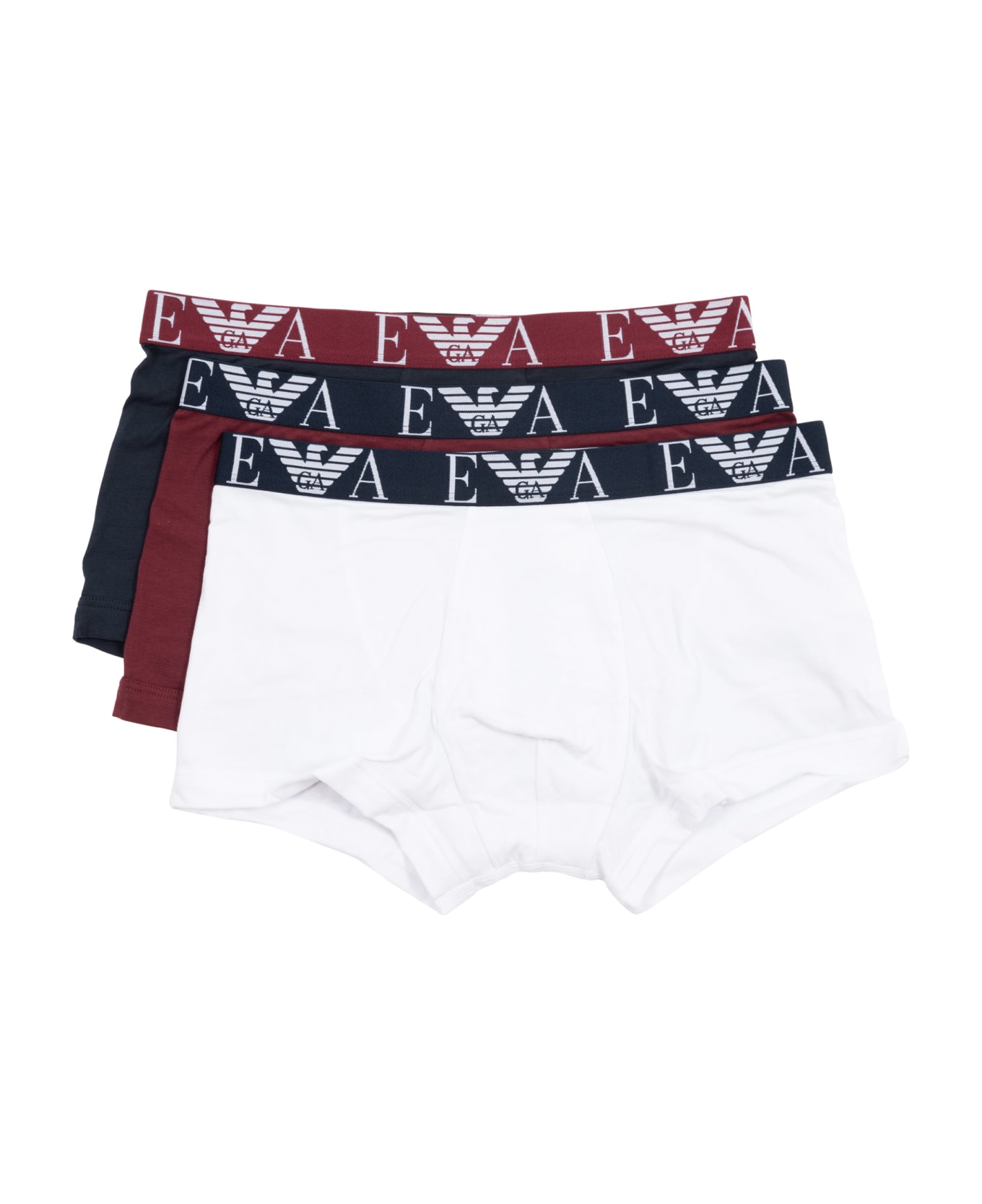 Emporio Armani Underwear Cotton Boxer - Bianco/Marin/