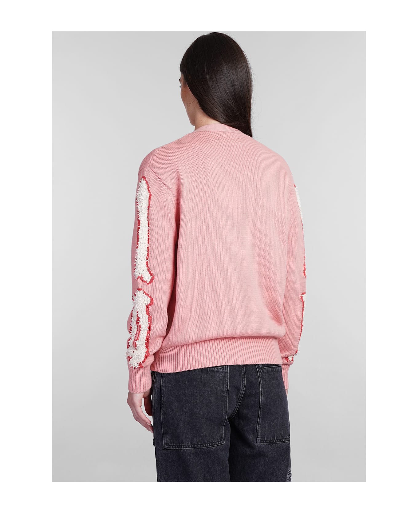 AMIRI Cardigan In Rose-pink Wool - rose-pink