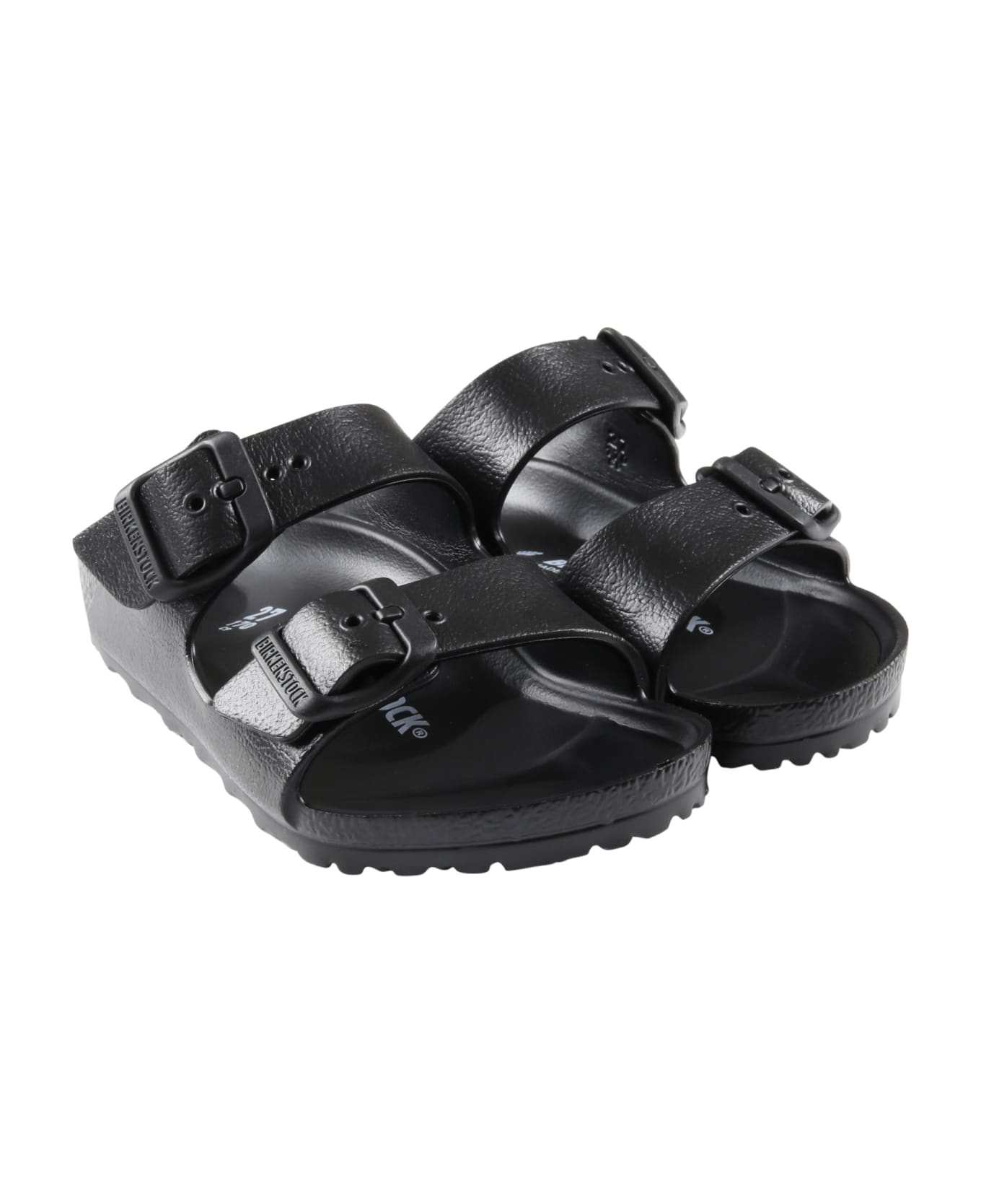 Birkenstock Black Sandals "arizona Eva Kids" For Kids With Logo - Black