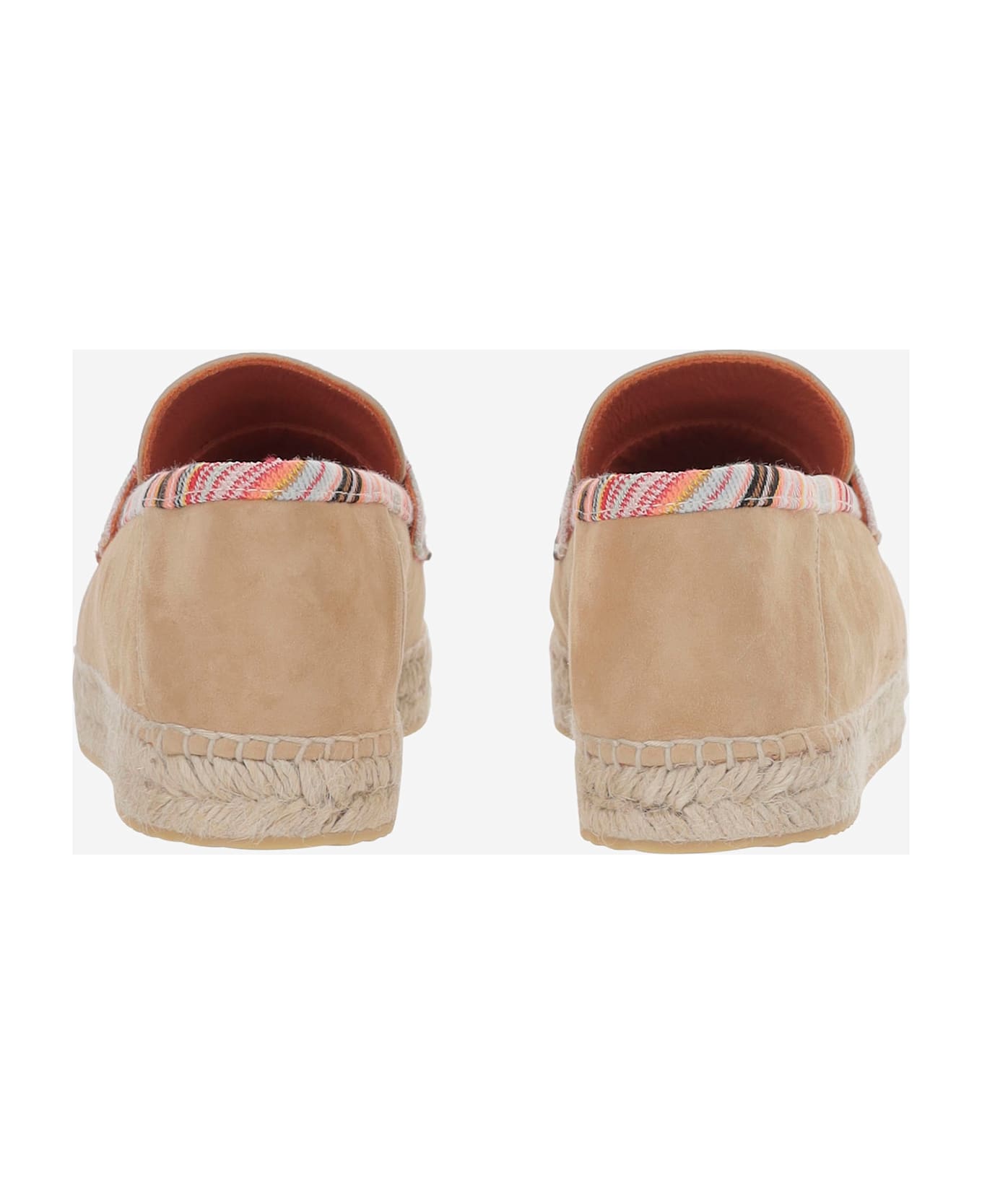 Missoni Viscose Blend Espadrilles With Zigzag Pattern - Beige レースアップシューズ