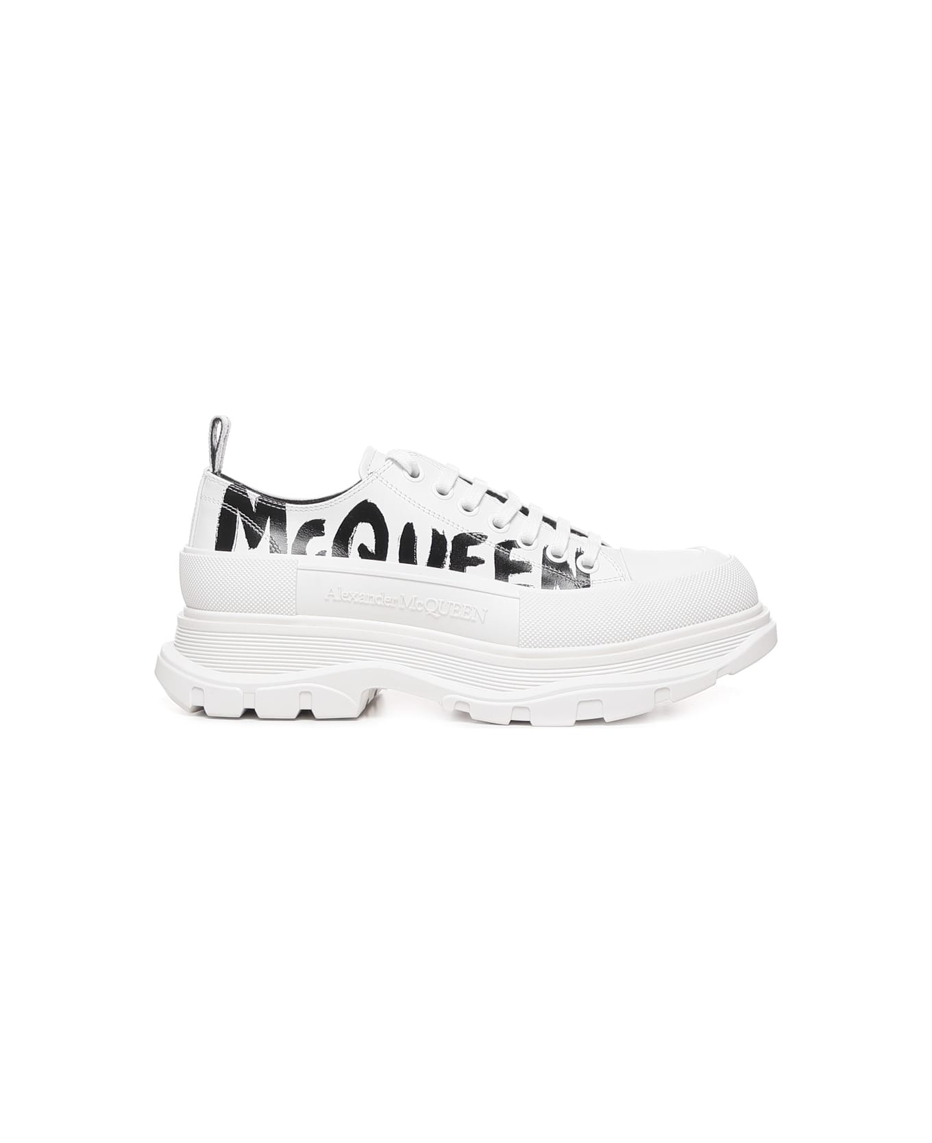 Alexander McQueen Graffiti Logo Sneakers - White